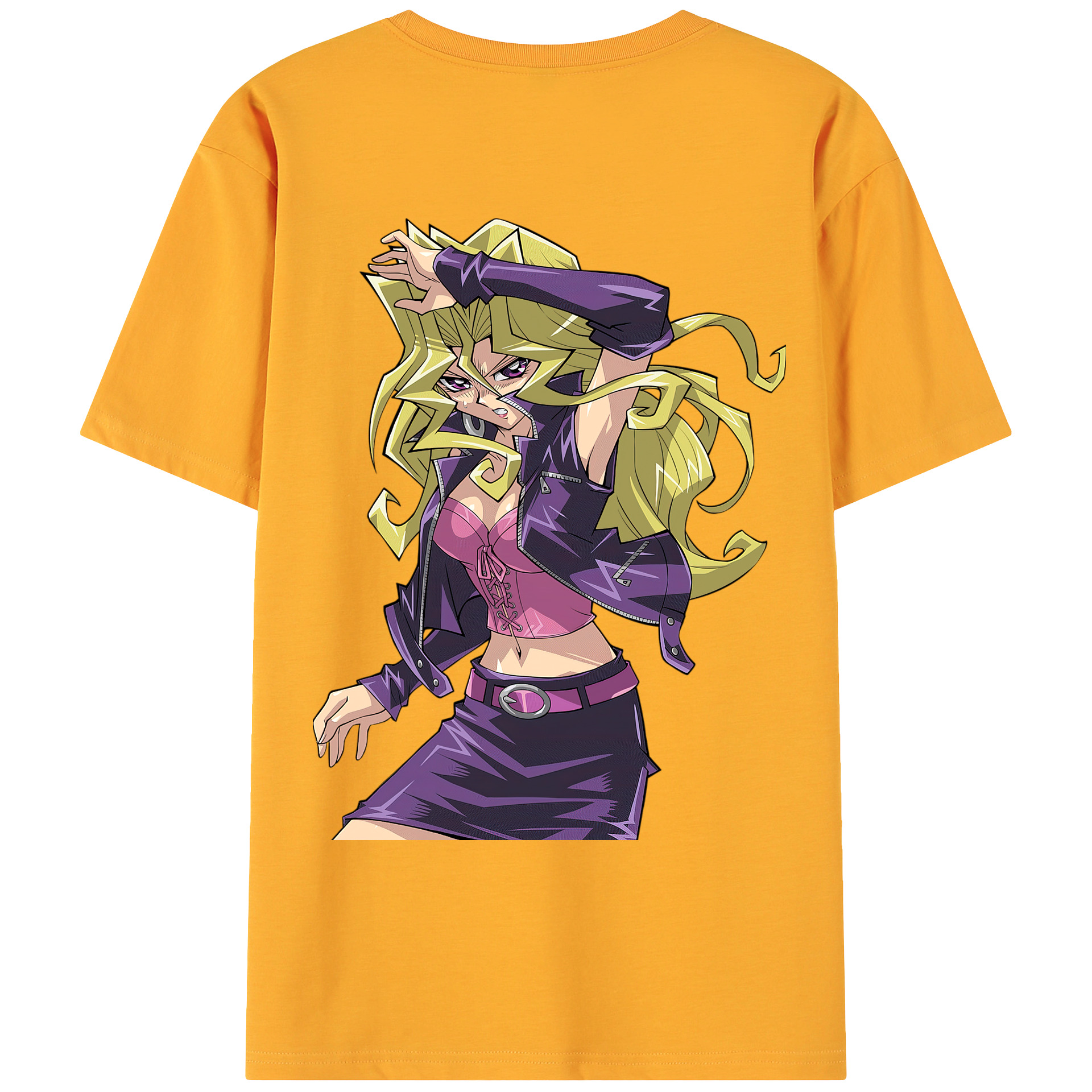 （画像用） 遊☆戯☆王 Yu-Gi-Oh! 綿100％ メンズ半袖Tシャツ（バックプリント） 通気性