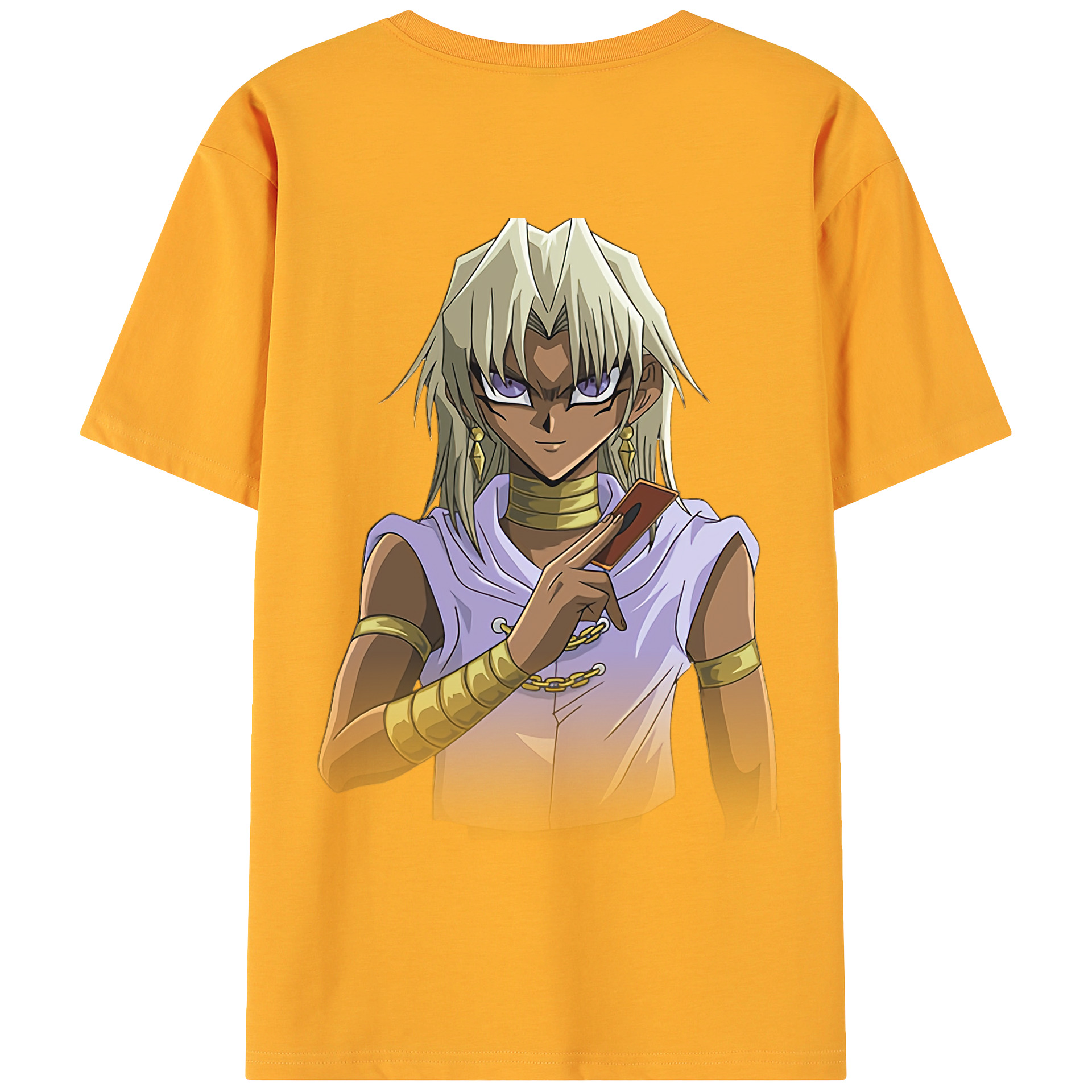 （画像用） 遊☆戯☆王 Yu-Gi-Oh! 綿100％ メンズ半袖Tシャツ（バックプリント） 通気性