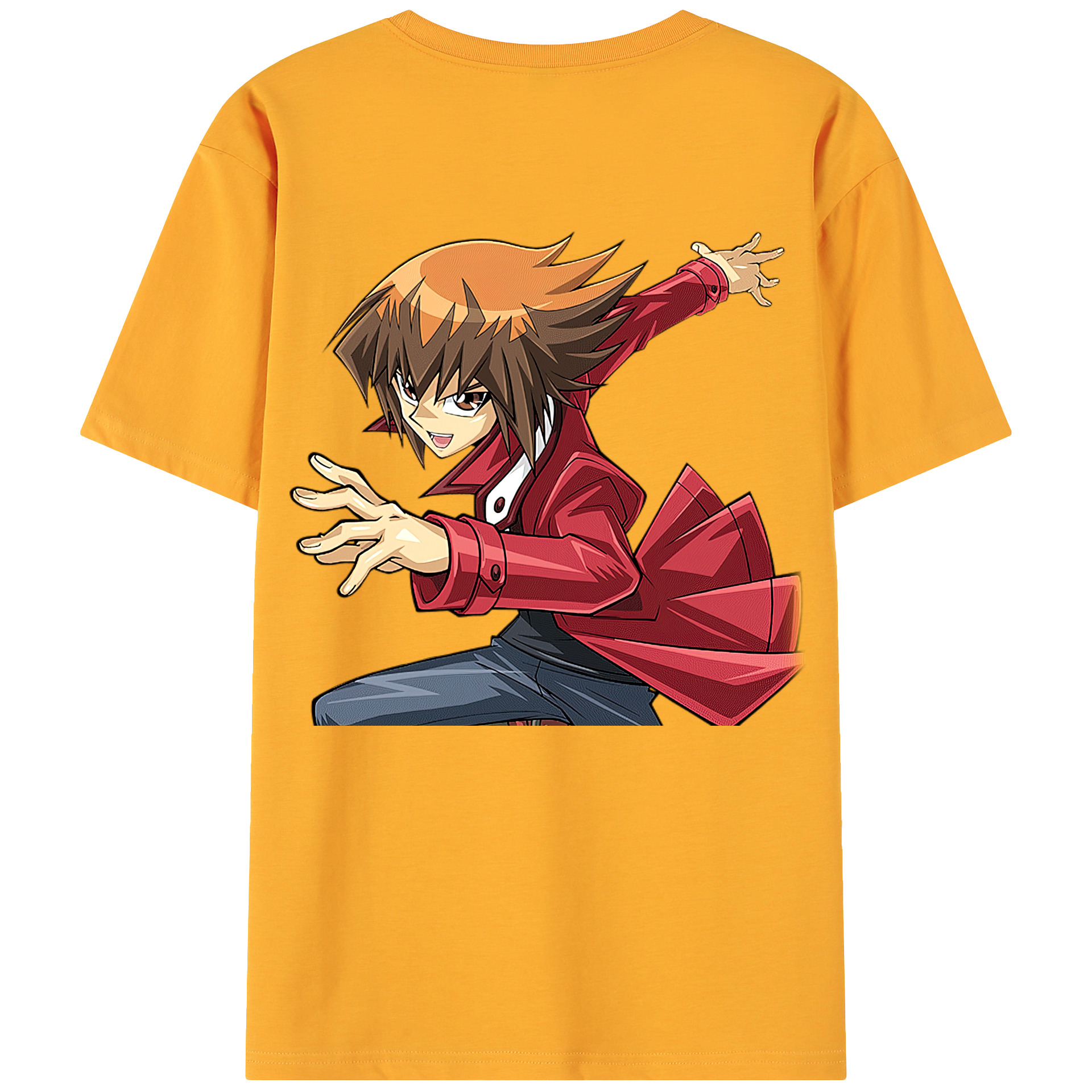（画像用） 遊☆戯☆王 Yu-Gi-Oh! 綿100％ メンズ半袖Tシャツ（バックプリント） 通気性