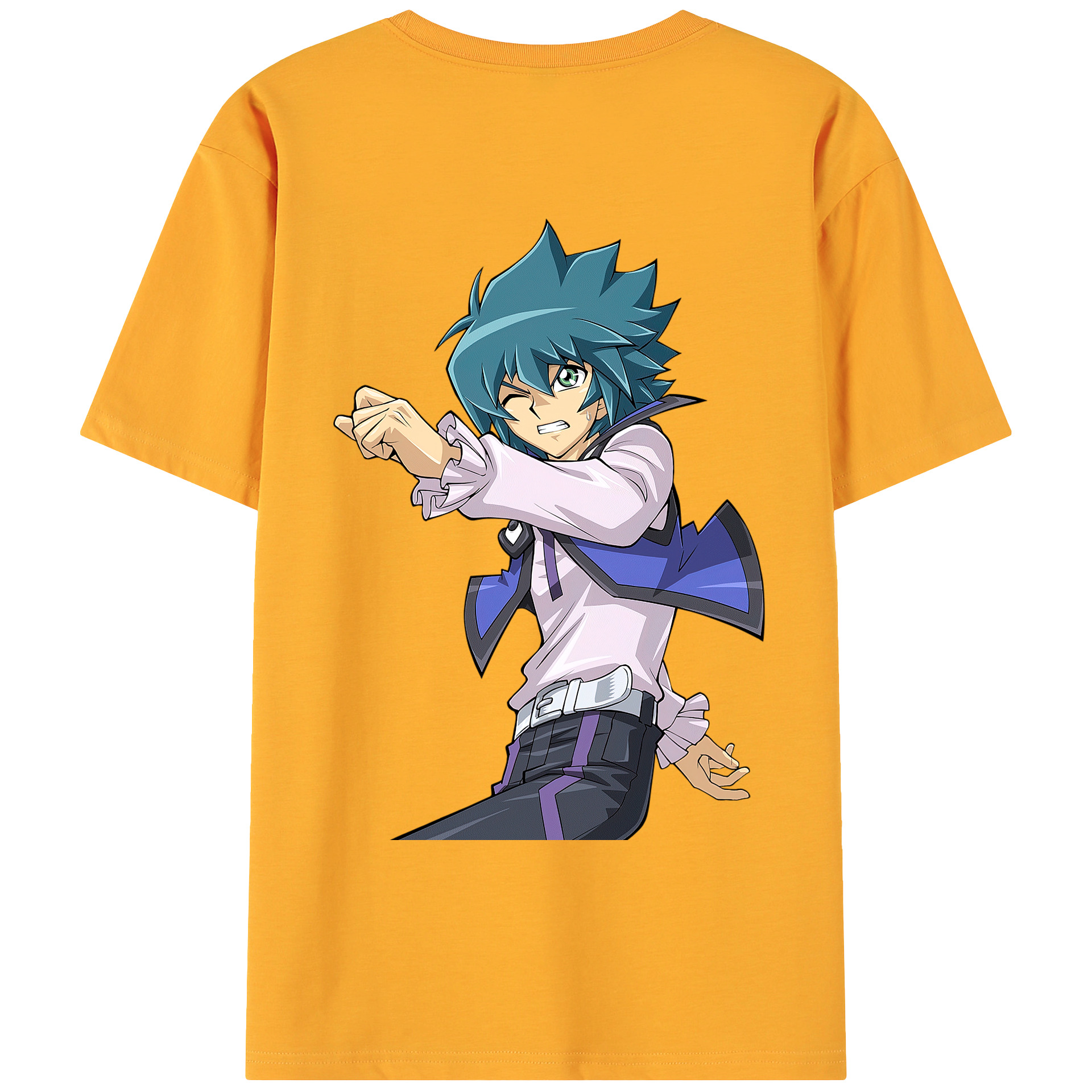 （画像用） 遊☆戯☆王 Yu-Gi-Oh! 綿100％ メンズ半袖Tシャツ（バックプリント） 通気性