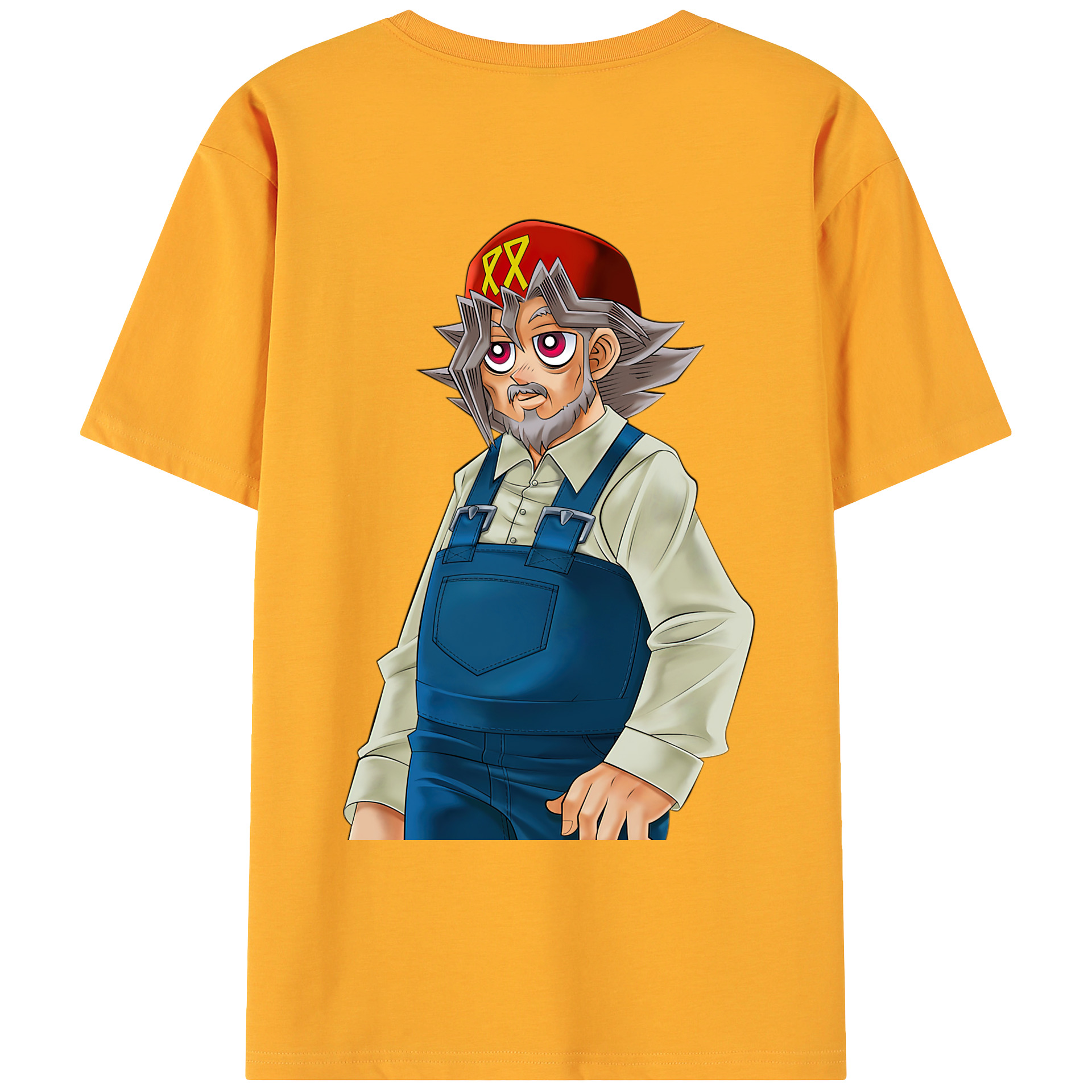 （画像用） 遊☆戯☆王 Yu-Gi-Oh! 綿100％ メンズ半袖Tシャツ（バックプリント） 通気性