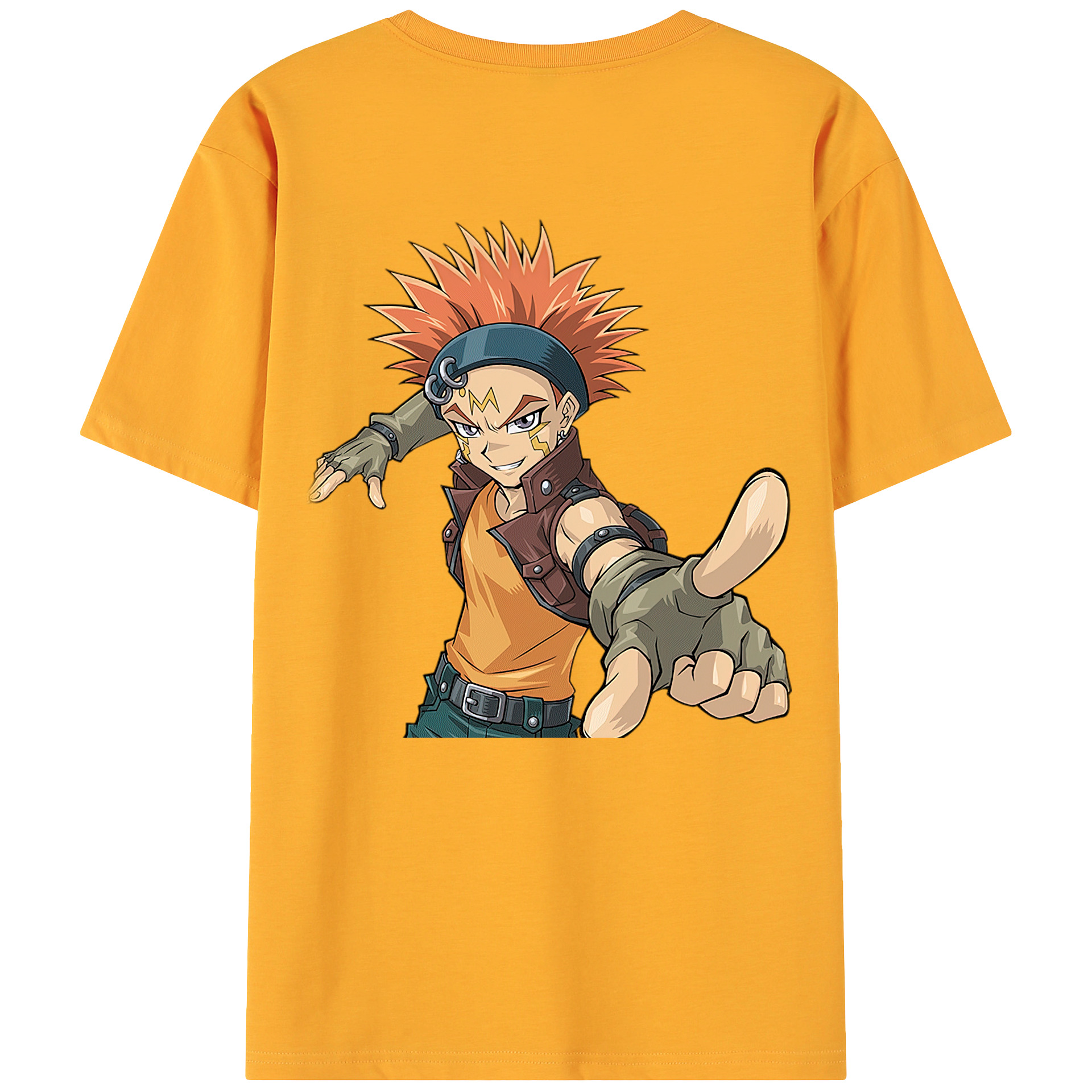 （画像用） 遊☆戯☆王 Yu-Gi-Oh! 綿100％ メンズ半袖Tシャツ（バックプリント） 通気性