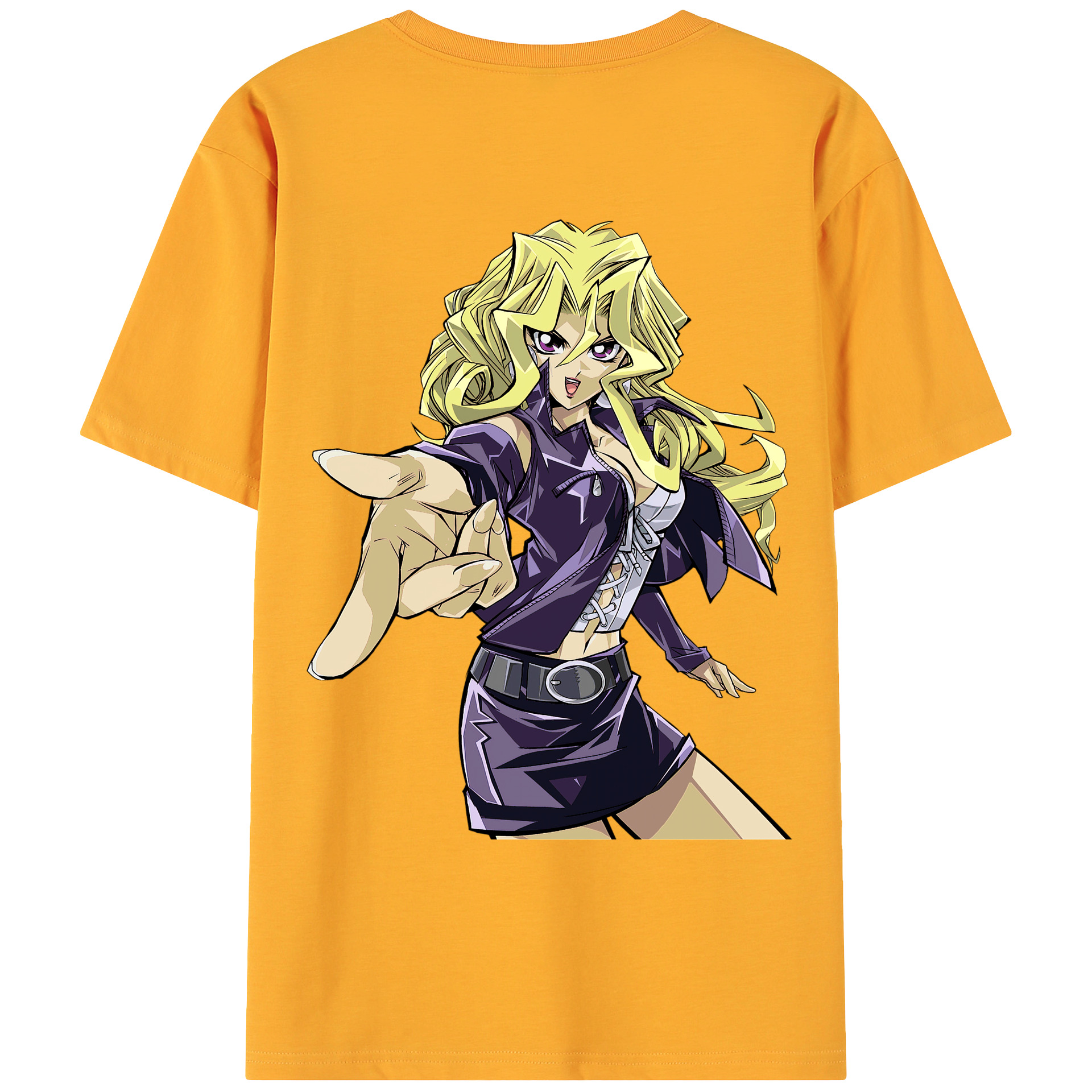 （画像用） 遊☆戯☆王 Yu-Gi-Oh! 綿100％ メンズ半袖Tシャツ（バックプリント） 通気性