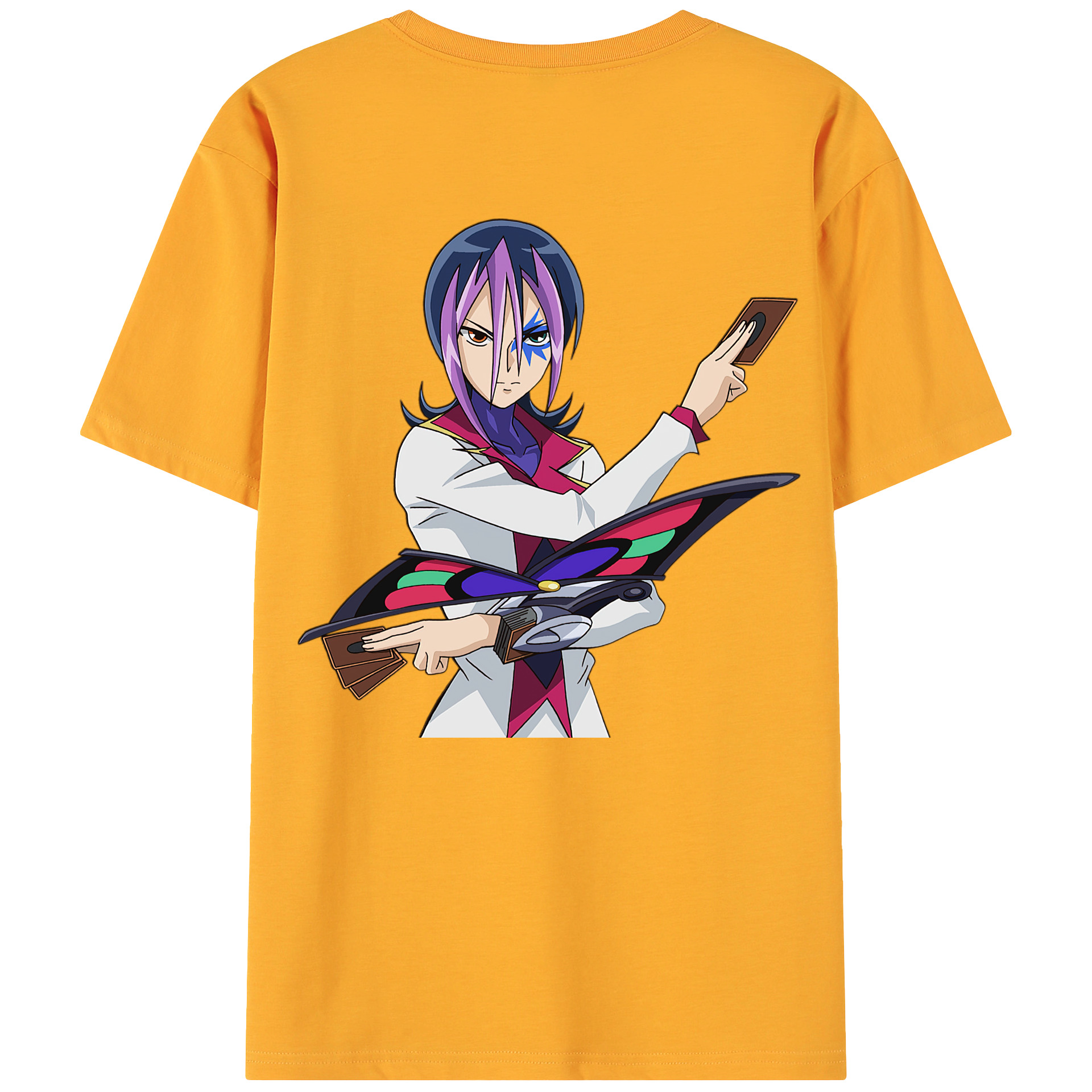 （画像用） 遊☆戯☆王 Yu-Gi-Oh! 綿100％ メンズ半袖Tシャツ（バックプリント） 通気性