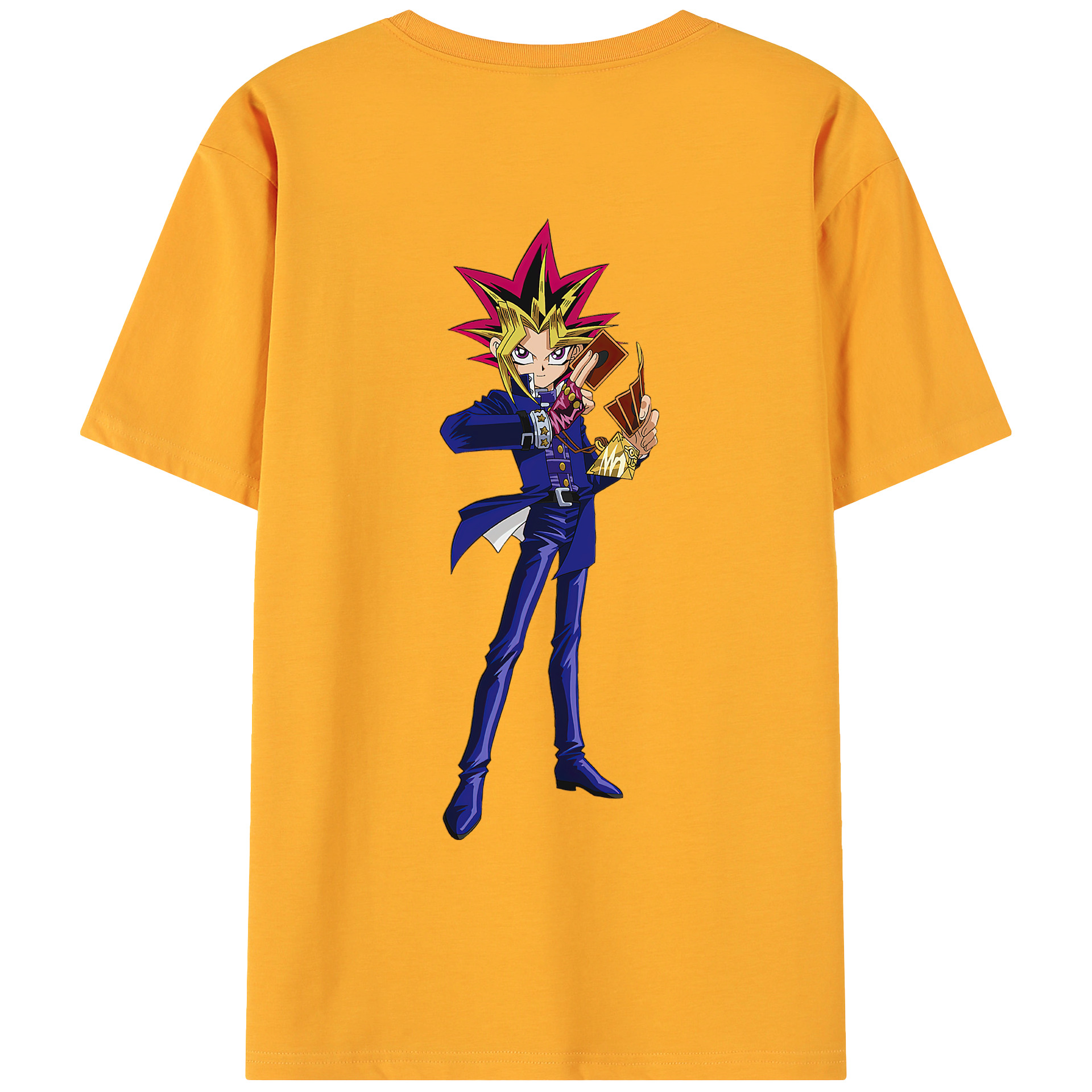 （画像用） 遊☆戯☆王 Yu-Gi-Oh! 綿100％ メンズ半袖Tシャツ（バックプリント） 通気性