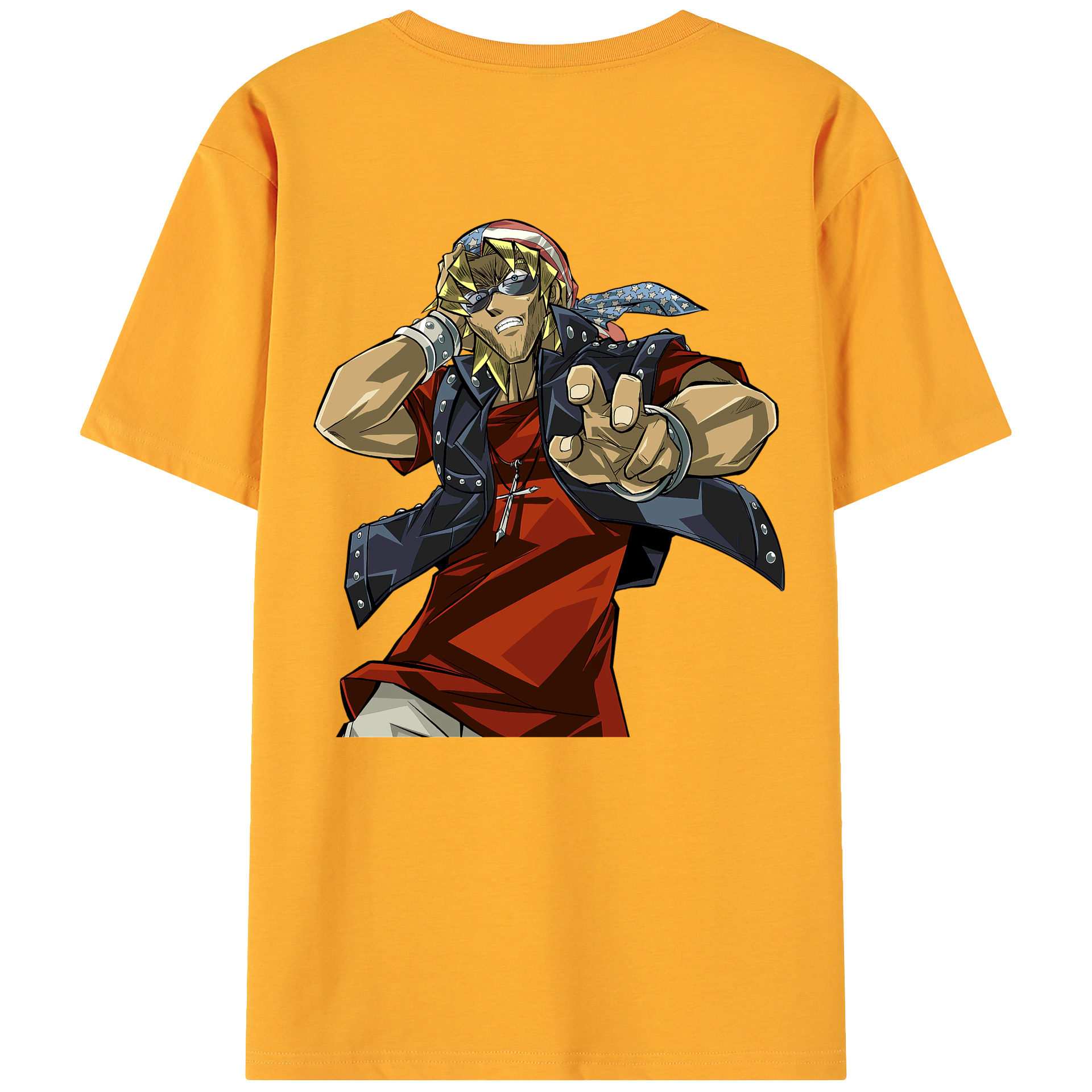 （画像用） 遊☆戯☆王 Yu-Gi-Oh! 綿100％ メンズ半袖Tシャツ（バックプリント） 通気性