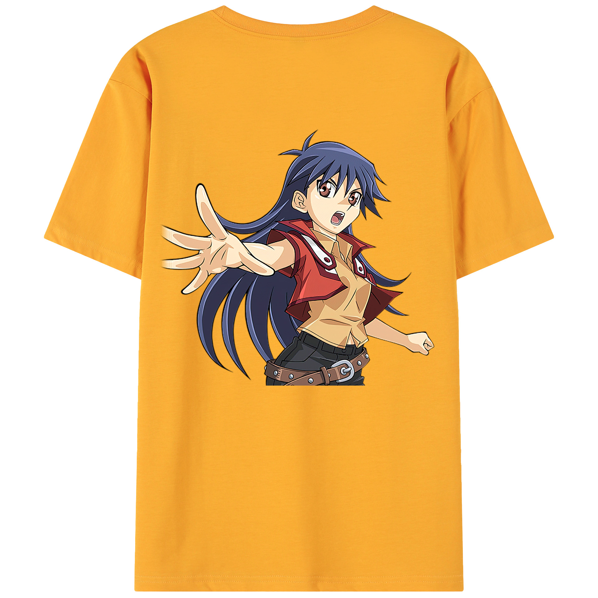 （画像用） 遊☆戯☆王 Yu-Gi-Oh! 綿100％ メンズ半袖Tシャツ（バックプリント） 通気性