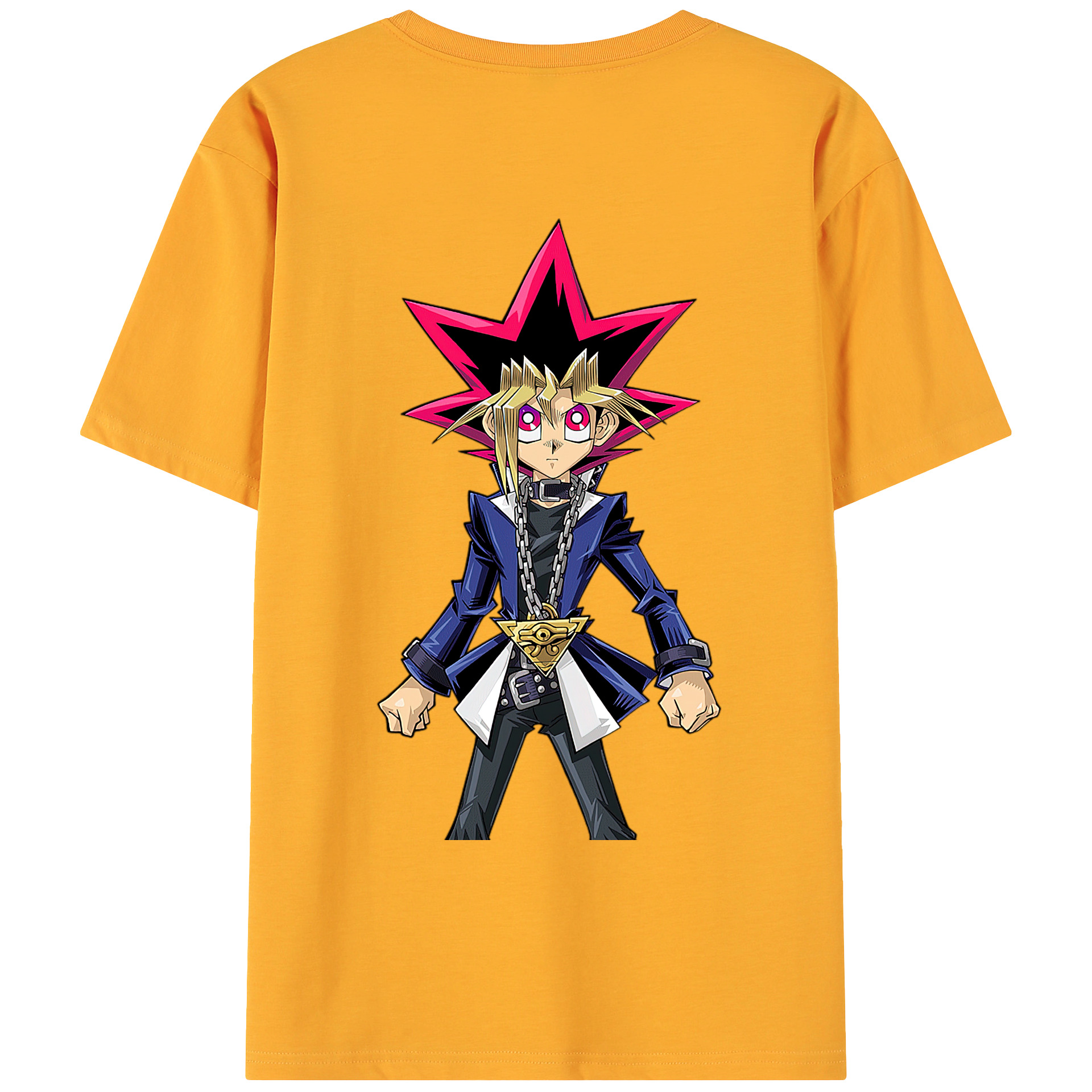（画像用） 遊☆戯☆王 Yu-Gi-Oh! 綿100％ メンズ半袖Tシャツ（バックプリント） 通気性
