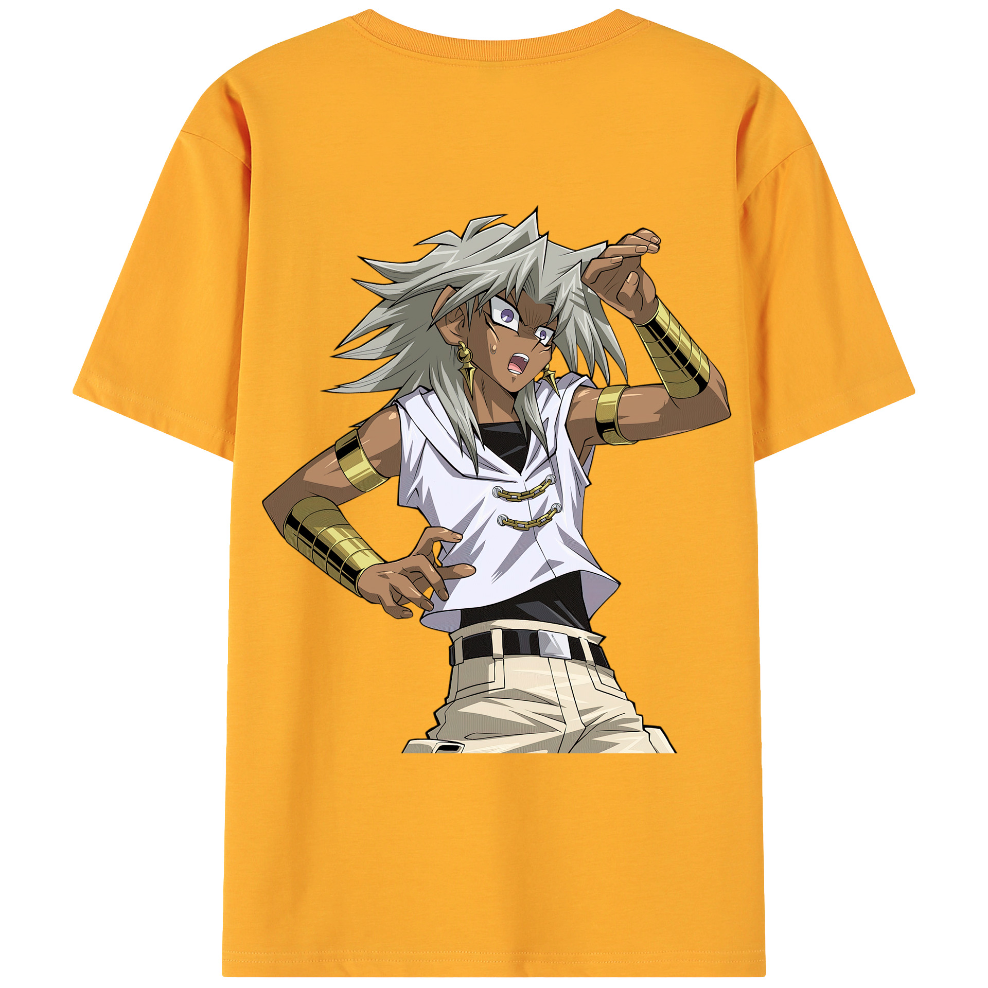 （画像用） 遊☆戯☆王 Yu-Gi-Oh! 綿100％ メンズ半袖Tシャツ（バックプリント） 通気性