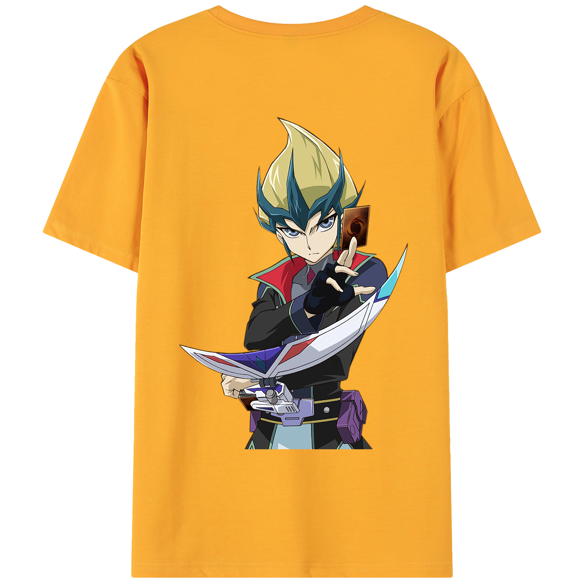 （画像用） 遊☆戯☆王 Yu-Gi-Oh! 綿100％ メンズ半袖Tシャツ（バックプリント） 通気性