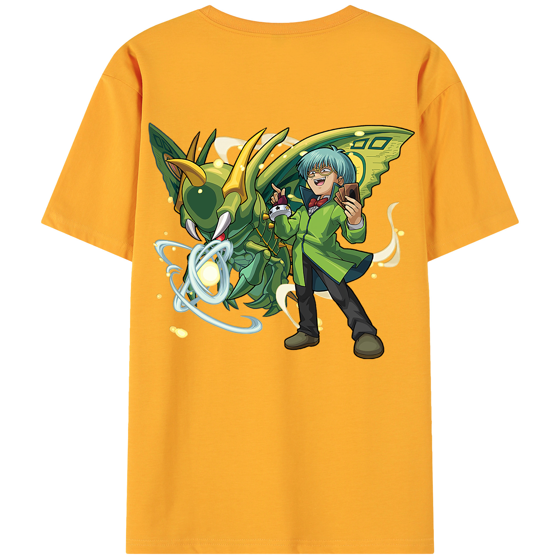 （画像用） 遊☆戯☆王 Yu-Gi-Oh! 綿100％ メンズ半袖Tシャツ（バックプリント） 通気性