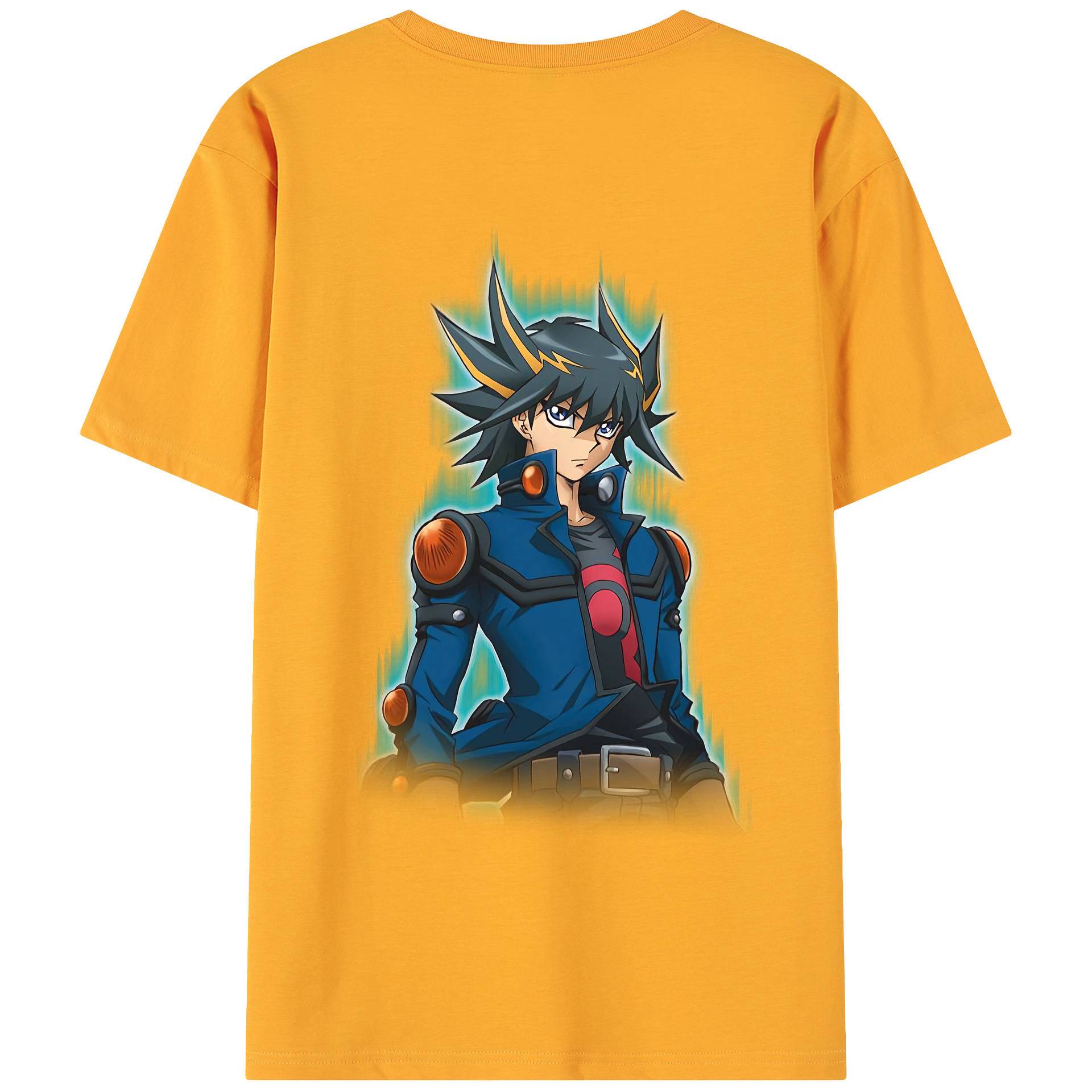（画像用） 遊☆戯☆王 Yu-Gi-Oh! 綿100％ メンズ半袖Tシャツ（バックプリント） 通気性