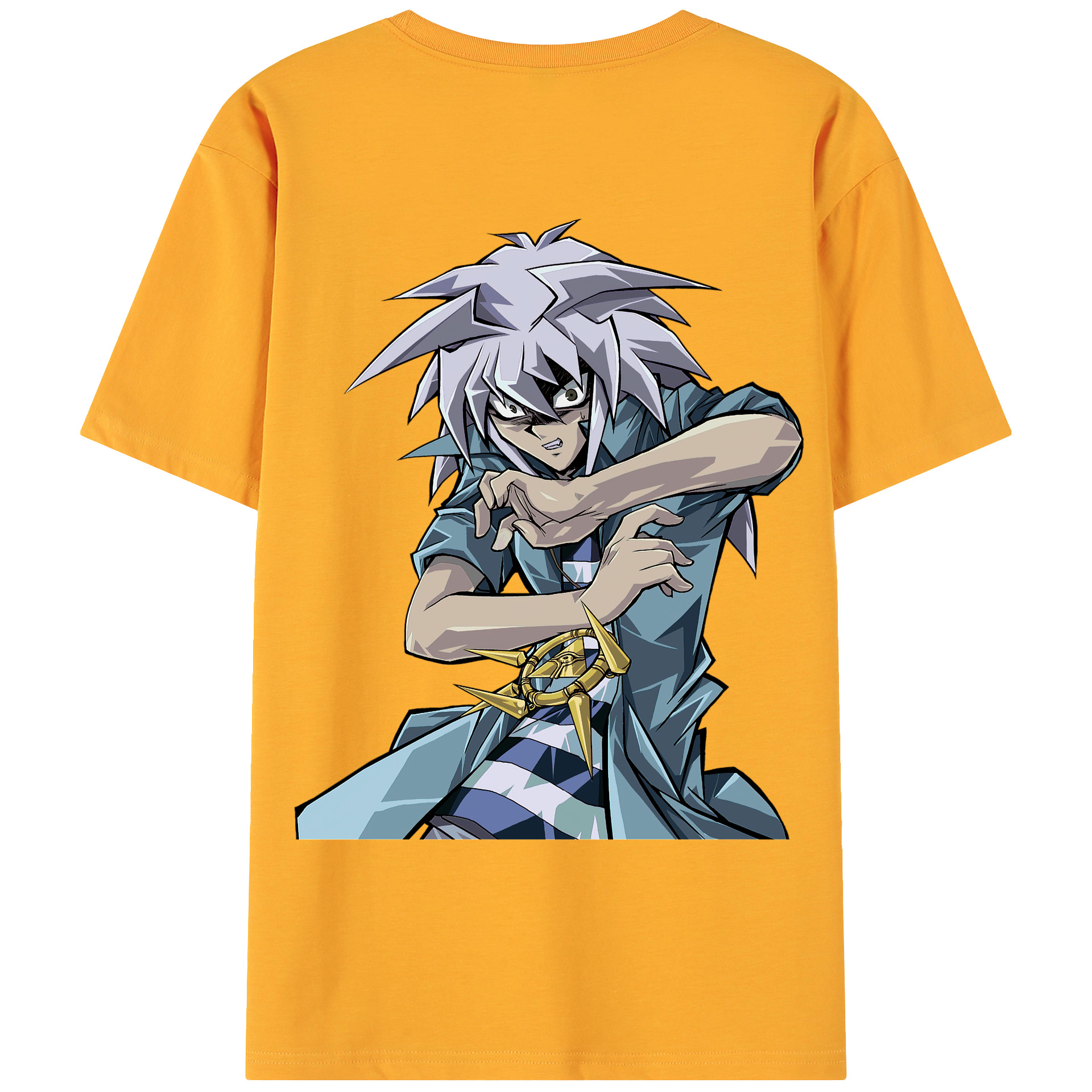 （画像用） 遊☆戯☆王 Yu-Gi-Oh! 綿100％ メンズ半袖Tシャツ（バックプリント） 通気性