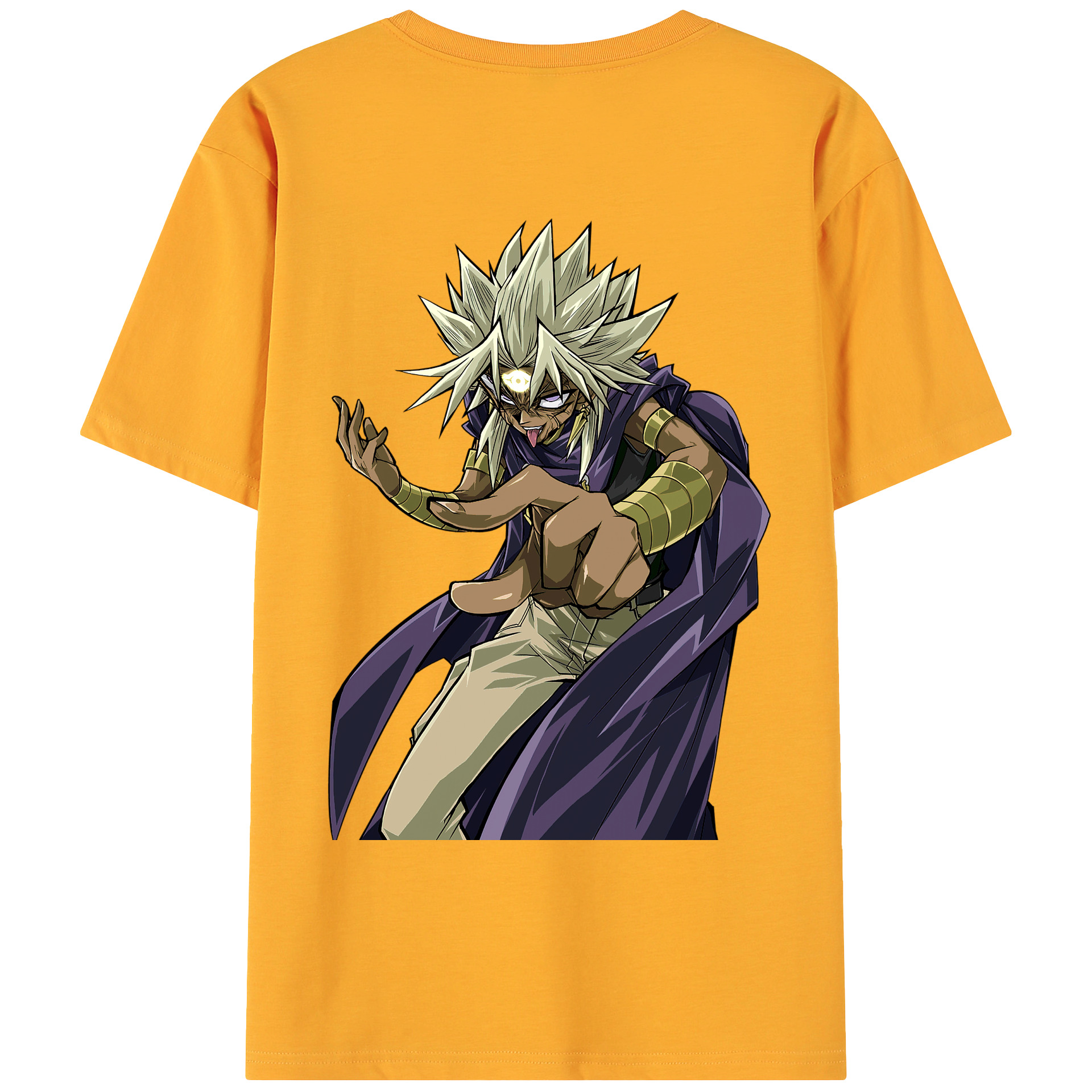 （画像用） 遊☆戯☆王 Yu-Gi-Oh! 綿100％ メンズ半袖Tシャツ（バックプリント） 通気性