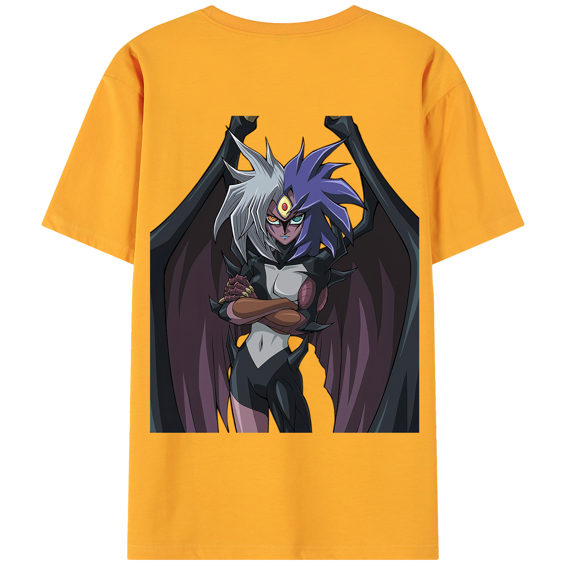 （画像用） 遊☆戯☆王 Yu-Gi-Oh! 綿100％ メンズ半袖Tシャツ（バックプリント） 通気性