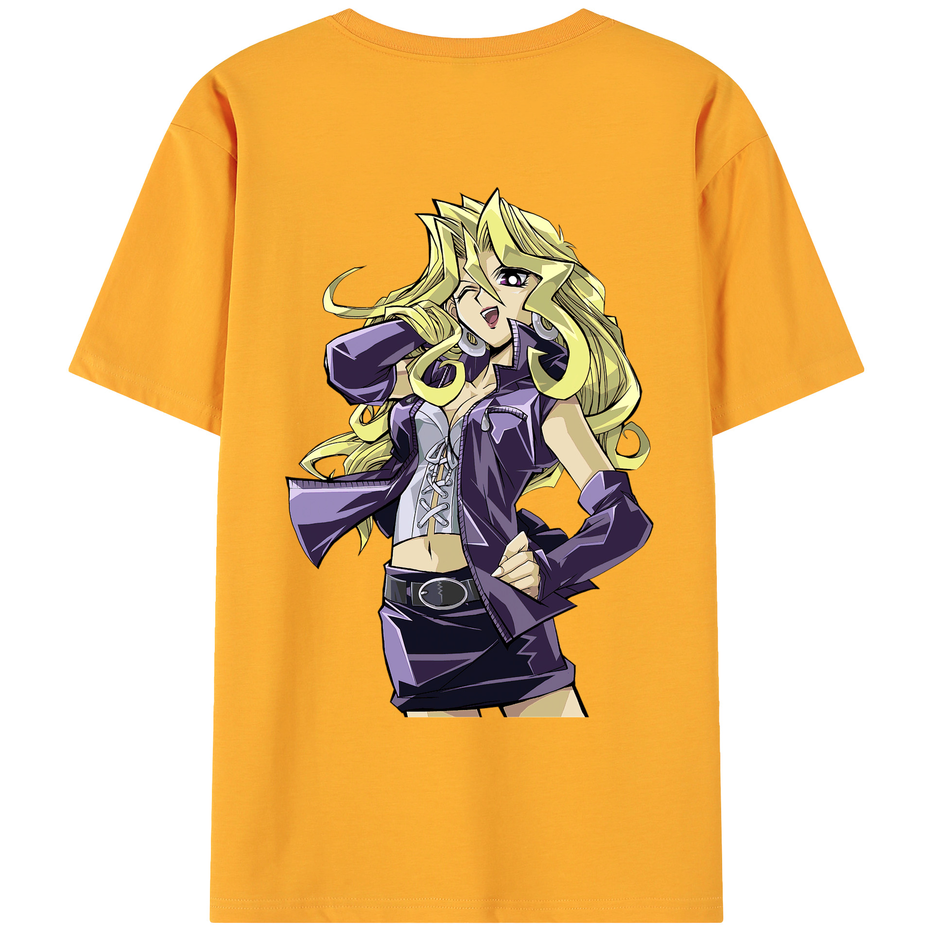 （画像用） 遊☆戯☆王 Yu-Gi-Oh! 綿100％ メンズ半袖Tシャツ（バックプリント） 通気性