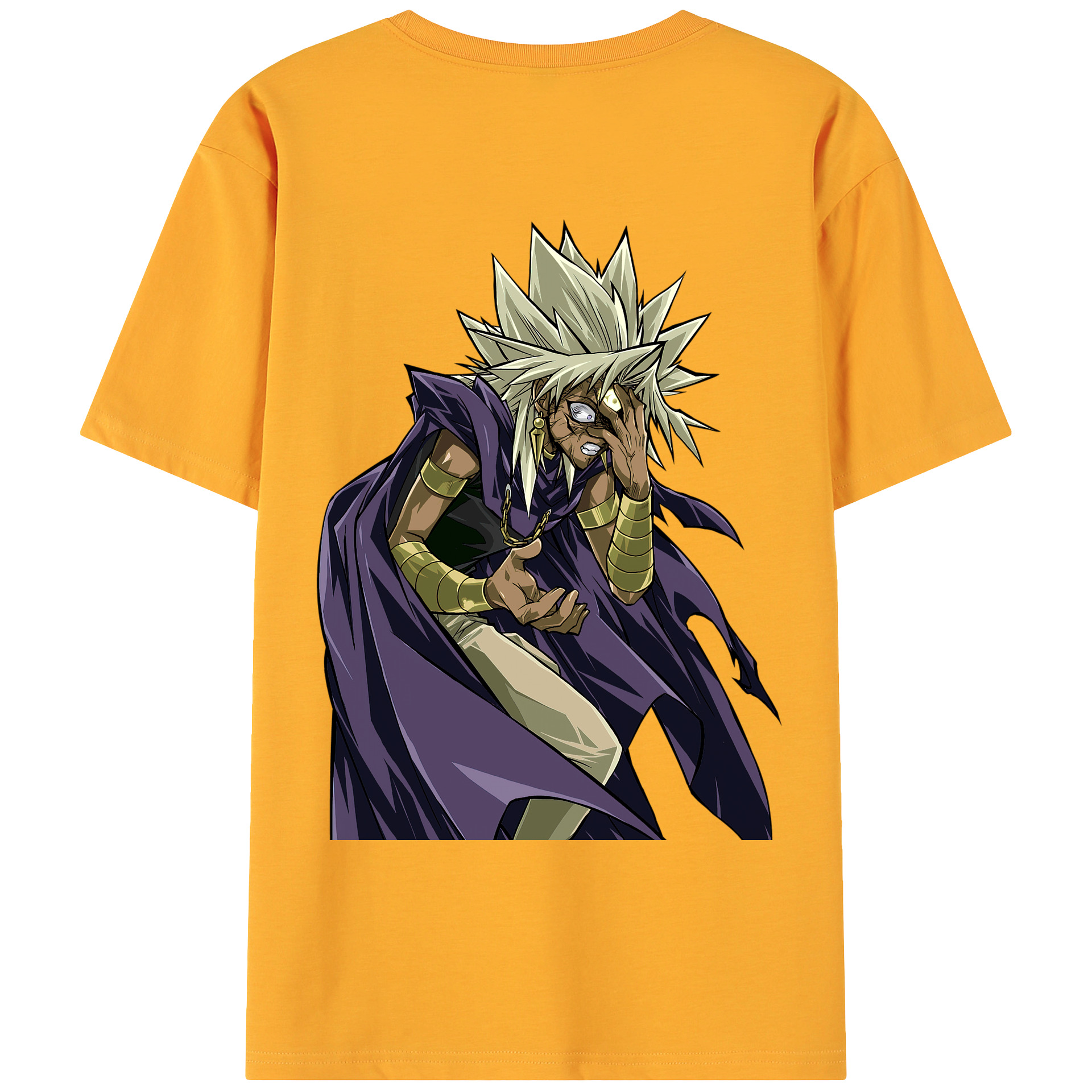 （画像用） 遊☆戯☆王 Yu-Gi-Oh! 綿100％ メンズ半袖Tシャツ（バックプリント） 通気性