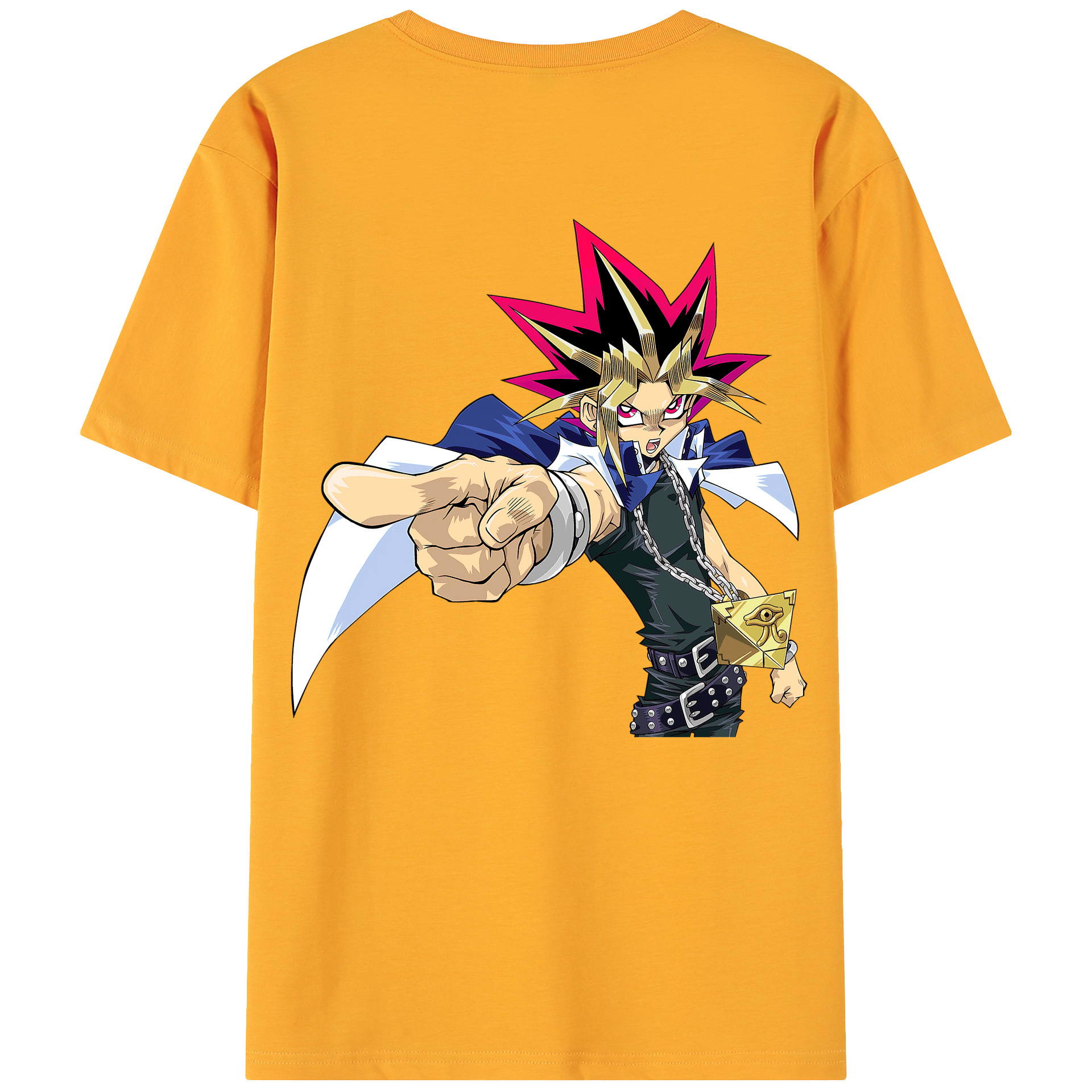 （画像用） 遊☆戯☆王 Yu-Gi-Oh! 綿100％ メンズ半袖Tシャツ（バックプリント） 通気性