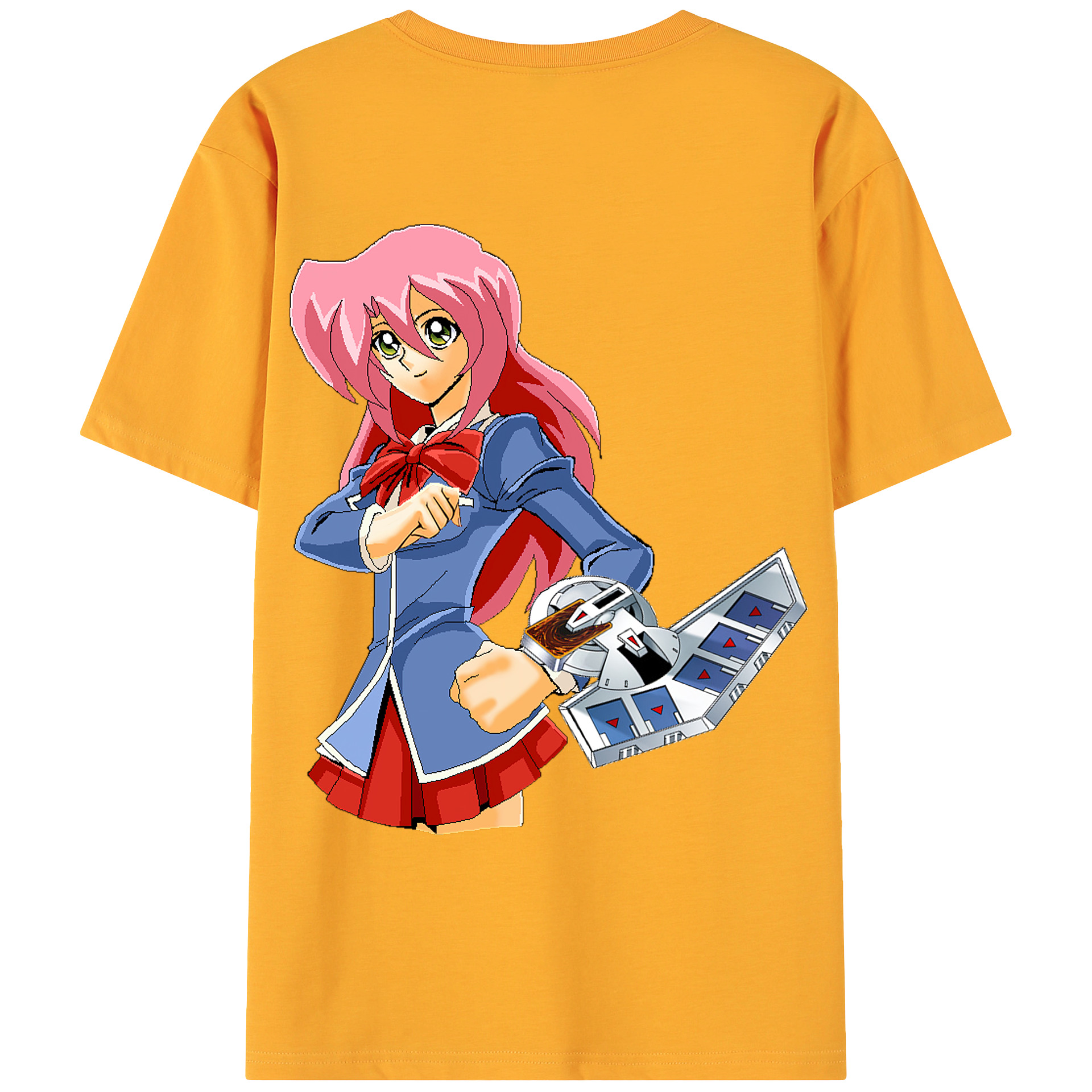 （画像用） 遊☆戯☆王 Yu-Gi-Oh! 綿100％ メンズ半袖Tシャツ（バックプリント） 通気性