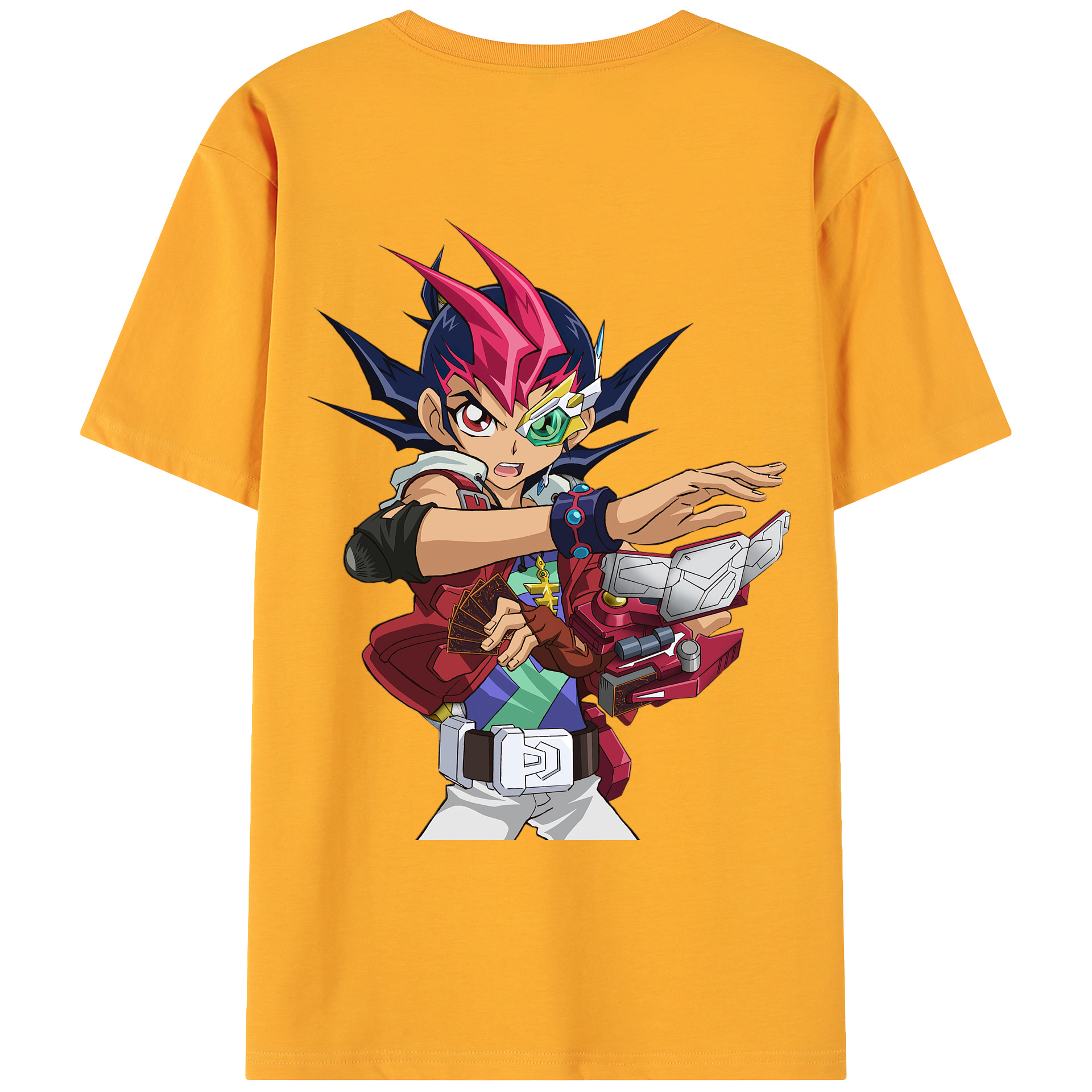 （画像用） 遊☆戯☆王 Yu-Gi-Oh! 綿100％ メンズ半袖Tシャツ（バックプリント） 通気性