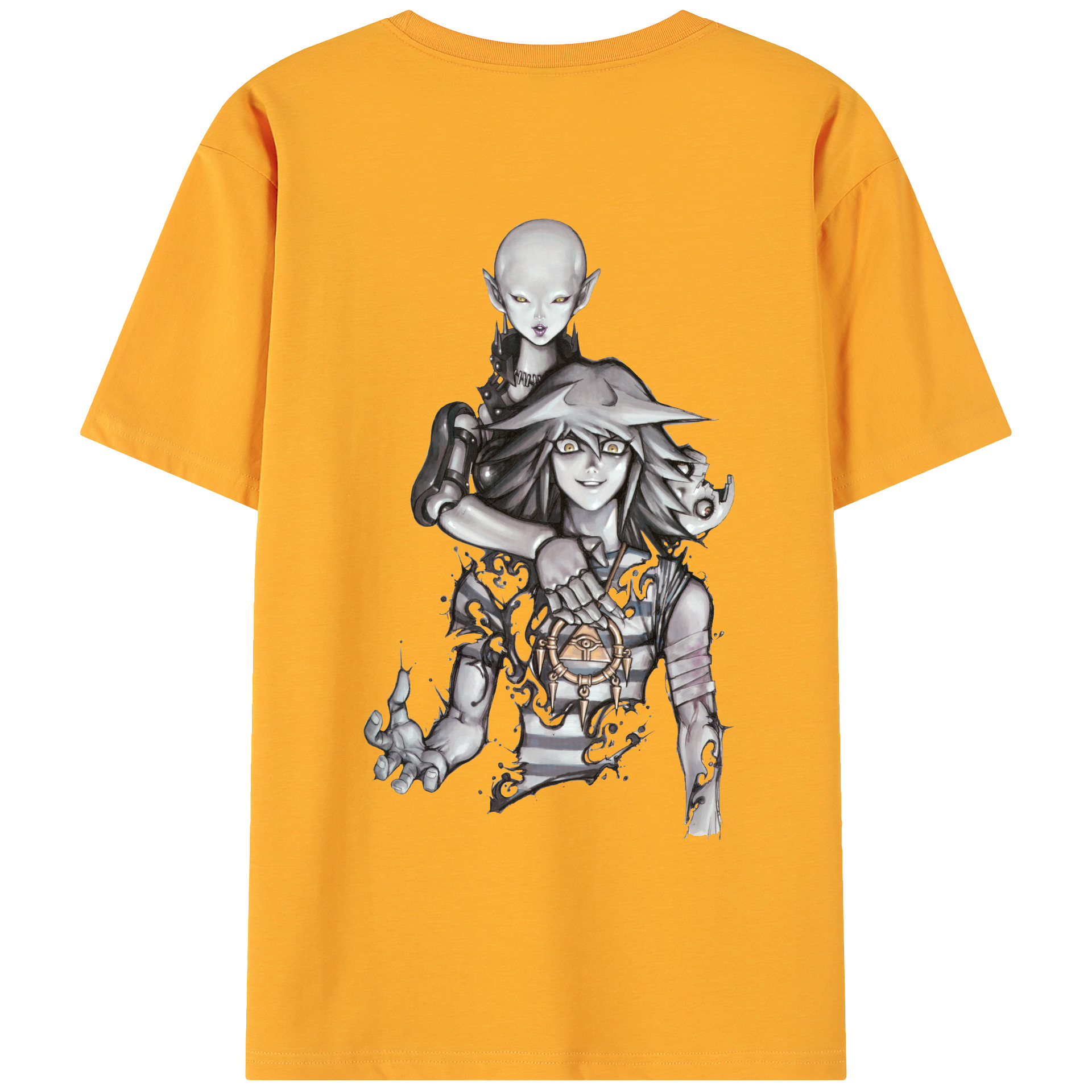 （画像用） 遊☆戯☆王 Yu-Gi-Oh! 綿100％ メンズ半袖Tシャツ（バックプリント） 通気性