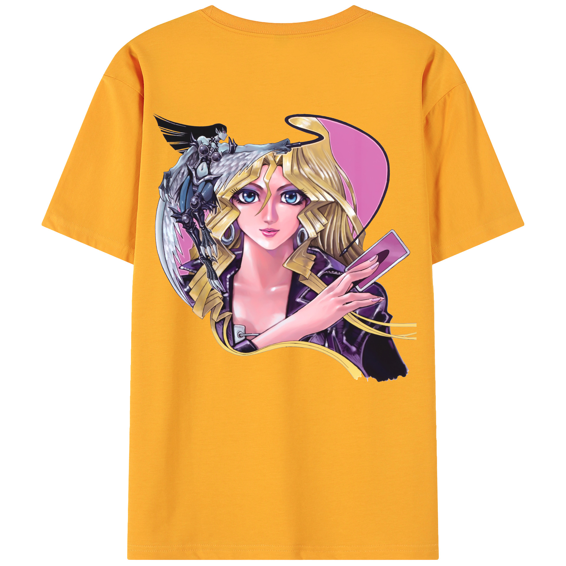 （画像用） 遊☆戯☆王 Yu-Gi-Oh! 綿100％ メンズ半袖Tシャツ（バックプリント） 通気性