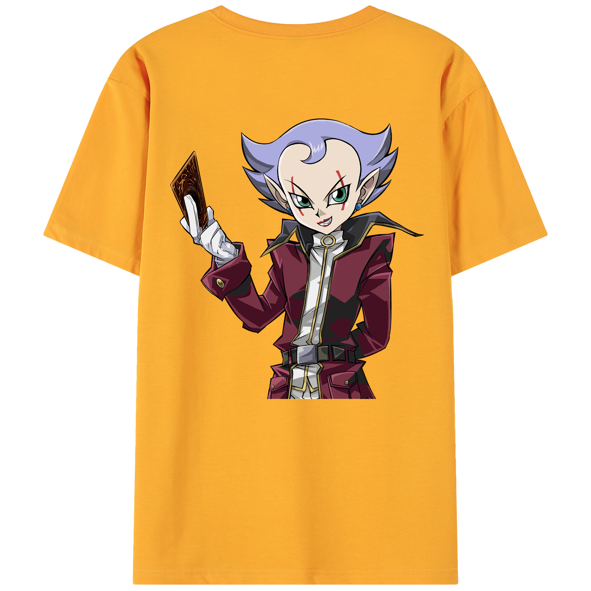 （画像用） 遊☆戯☆王 Yu-Gi-Oh! 綿100％ メンズ半袖Tシャツ（バックプリント） 通気性