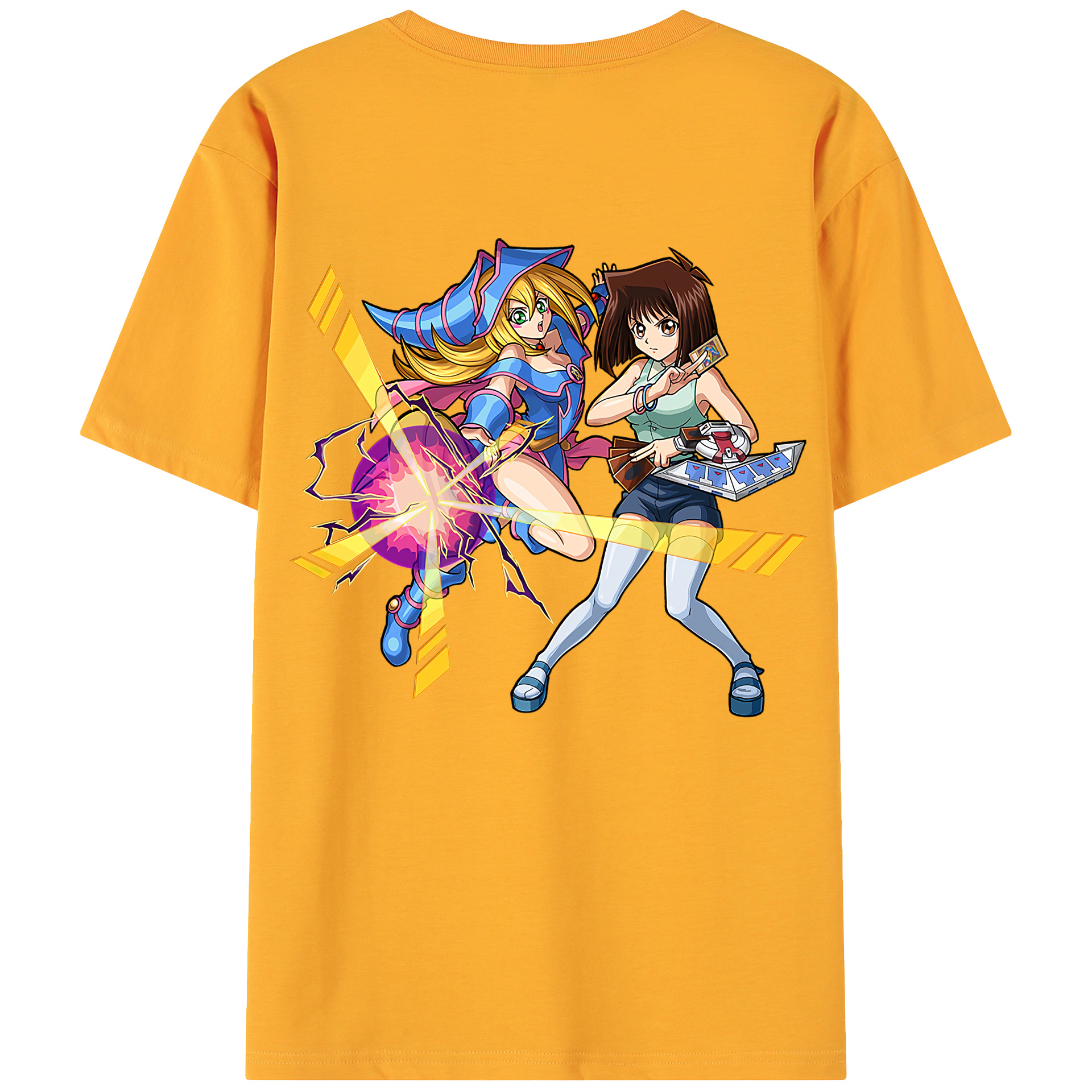 （画像用） 遊☆戯☆王 Yu-Gi-Oh! 綿100％ メンズ半袖Tシャツ（バックプリント） 通気性