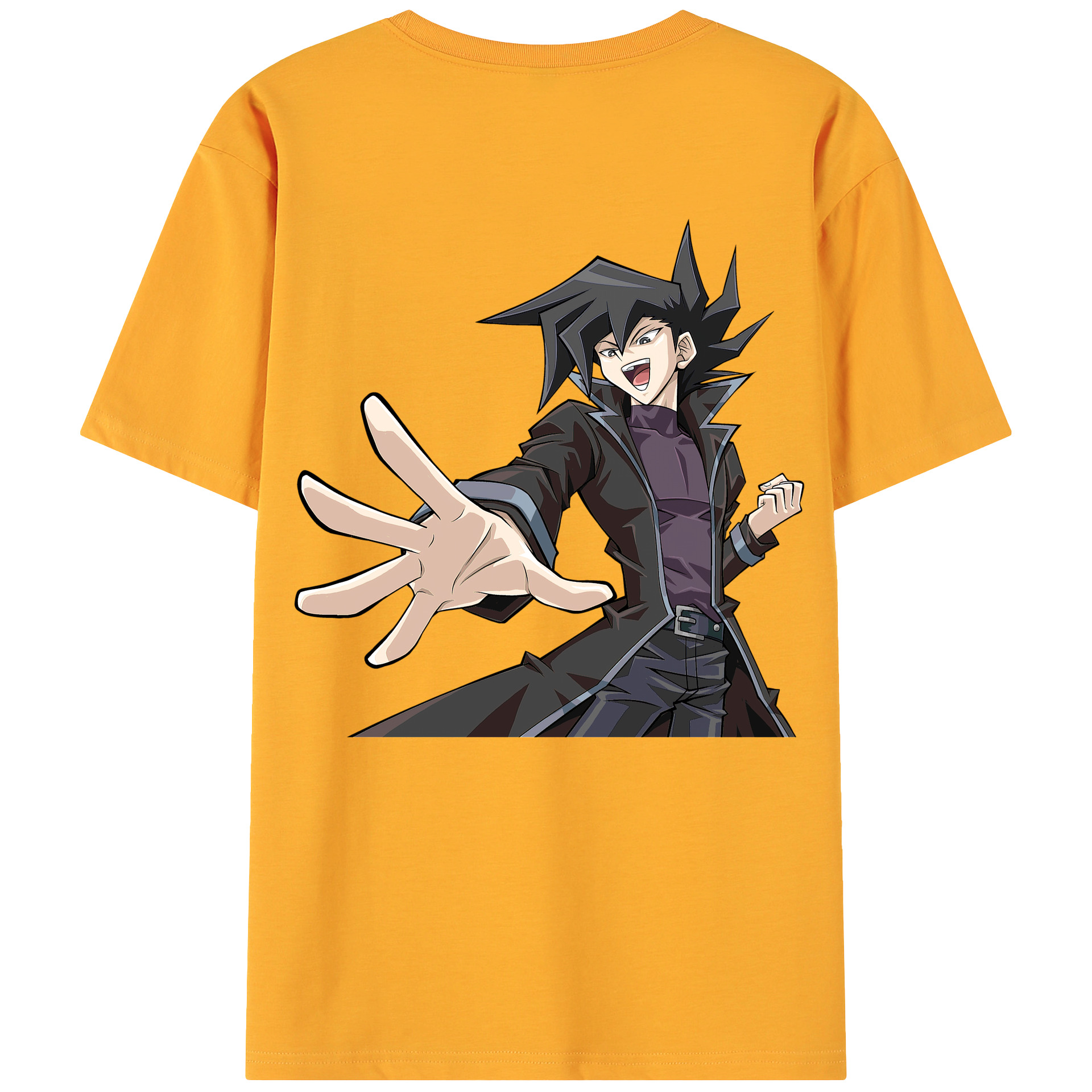 （画像用） 遊☆戯☆王 Yu-Gi-Oh! 綿100％ メンズ半袖Tシャツ（バックプリント） 通気性