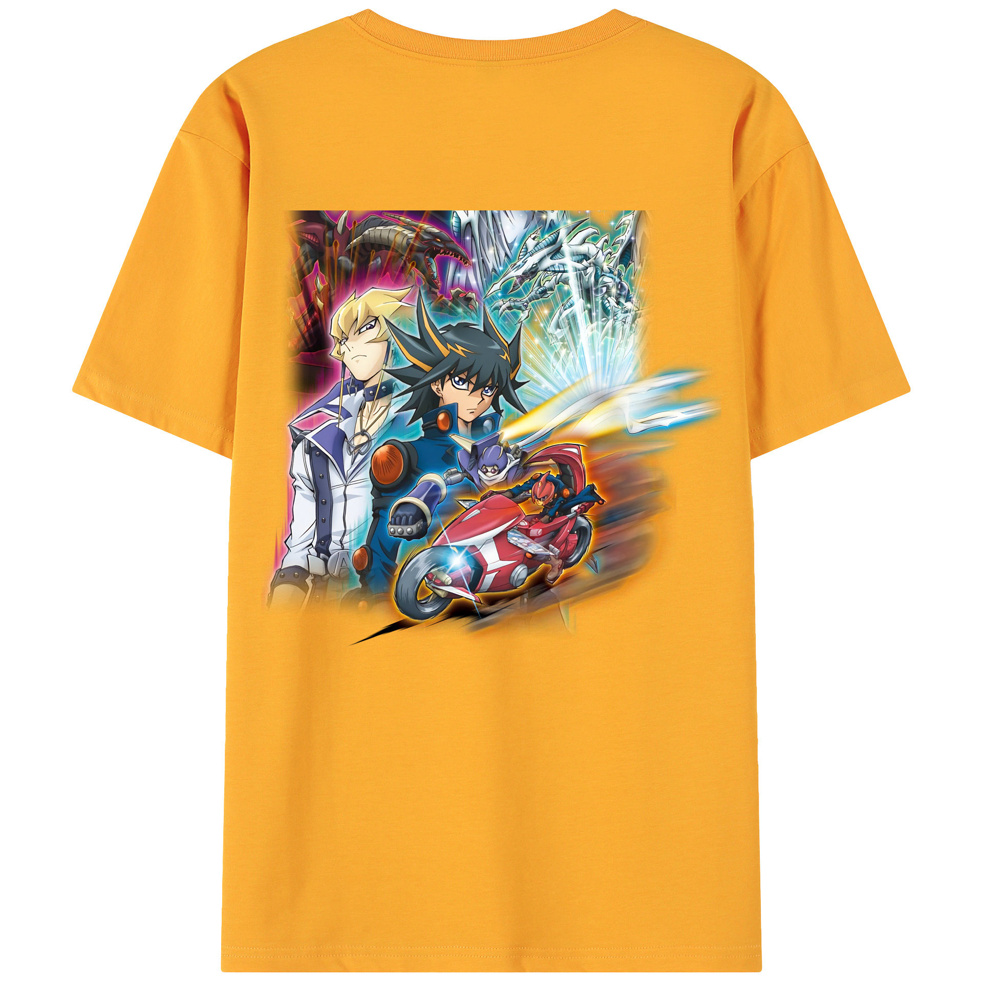 （画像用） 遊☆戯☆王 Yu-Gi-Oh! 綿100％ メンズ半袖Tシャツ（バックプリント） 通気性