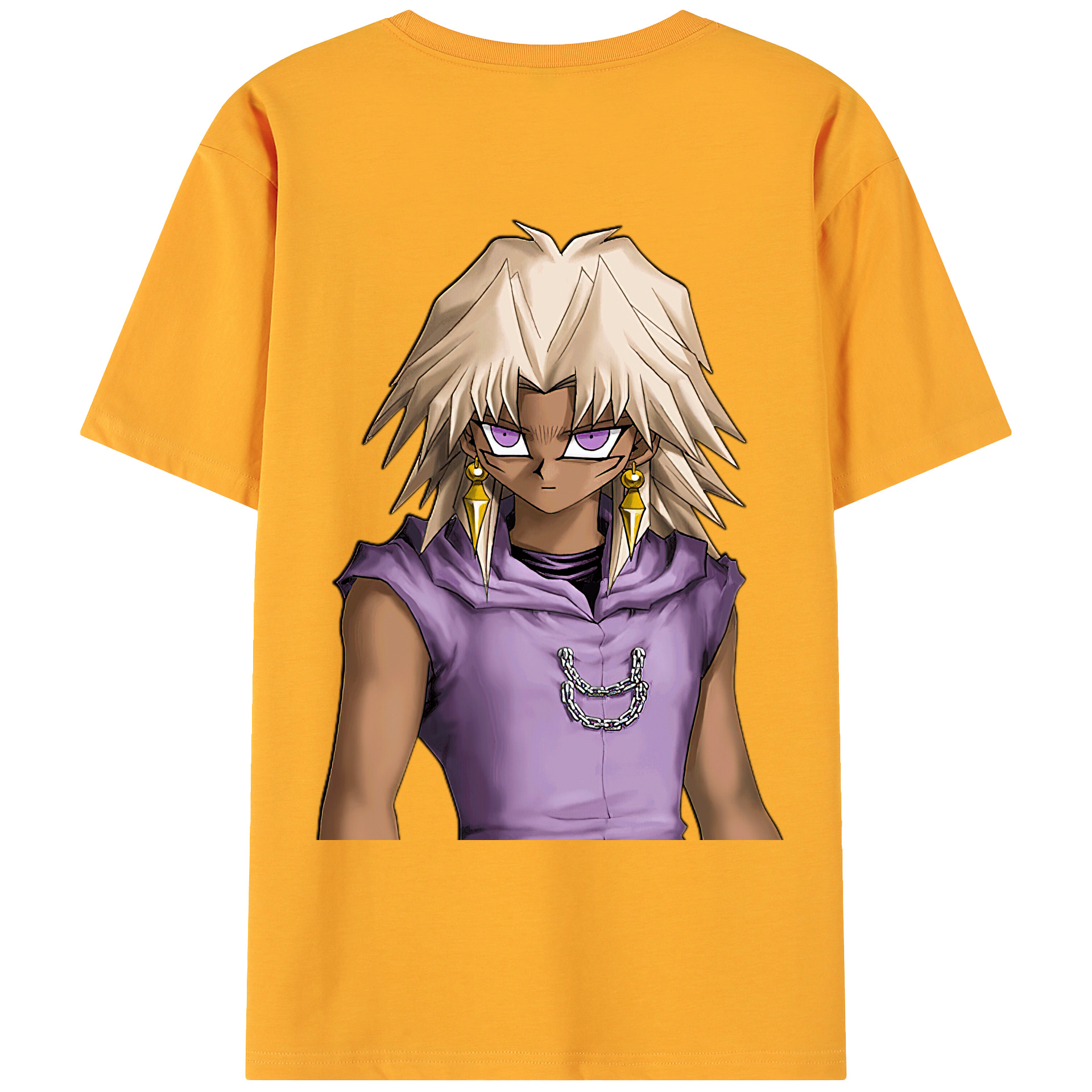 （画像用） 遊☆戯☆王 Yu-Gi-Oh! 綿100％ メンズ半袖Tシャツ（バックプリント） 通気性