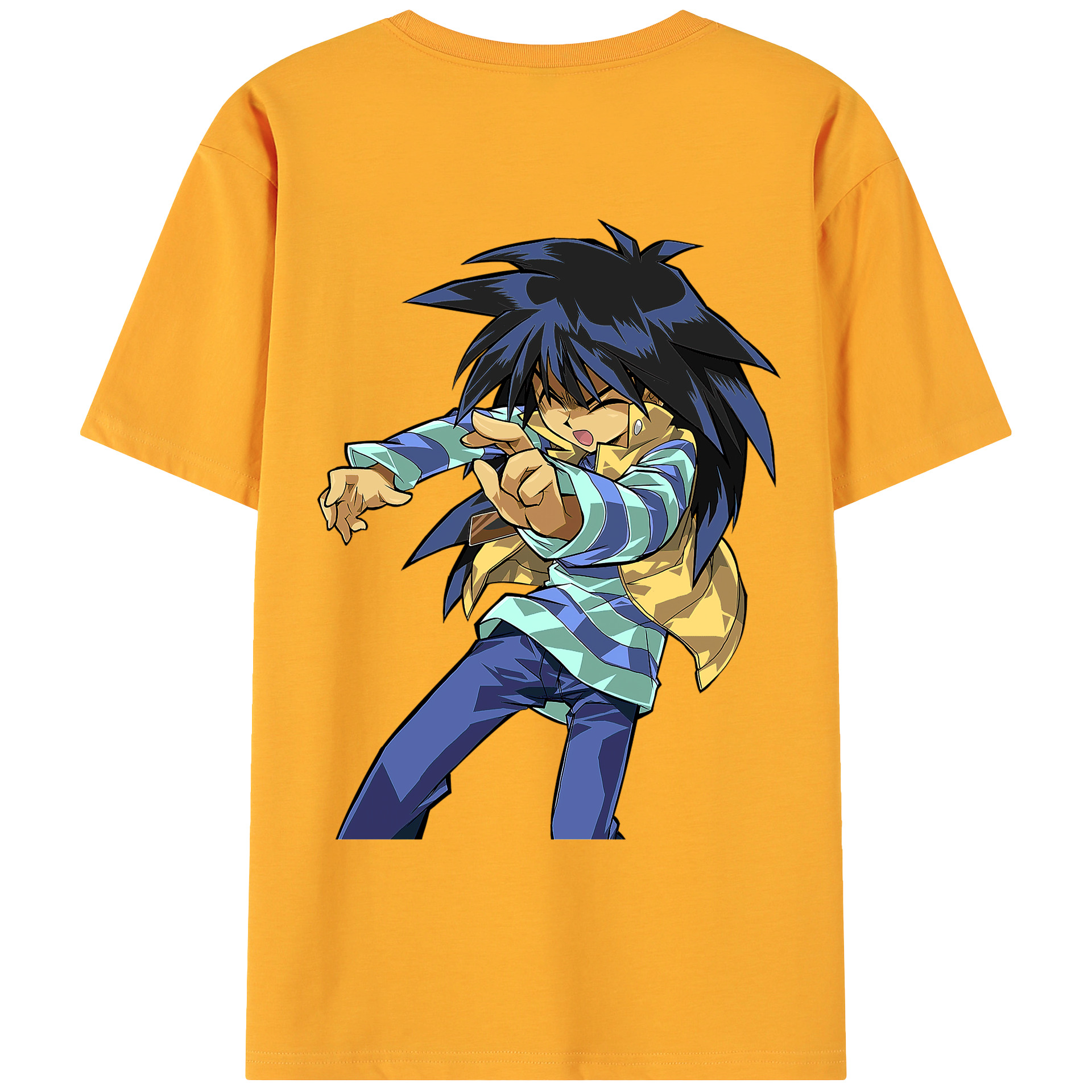 （画像用） 遊☆戯☆王 Yu-Gi-Oh! 綿100％ メンズ半袖Tシャツ（バックプリント） 通気性