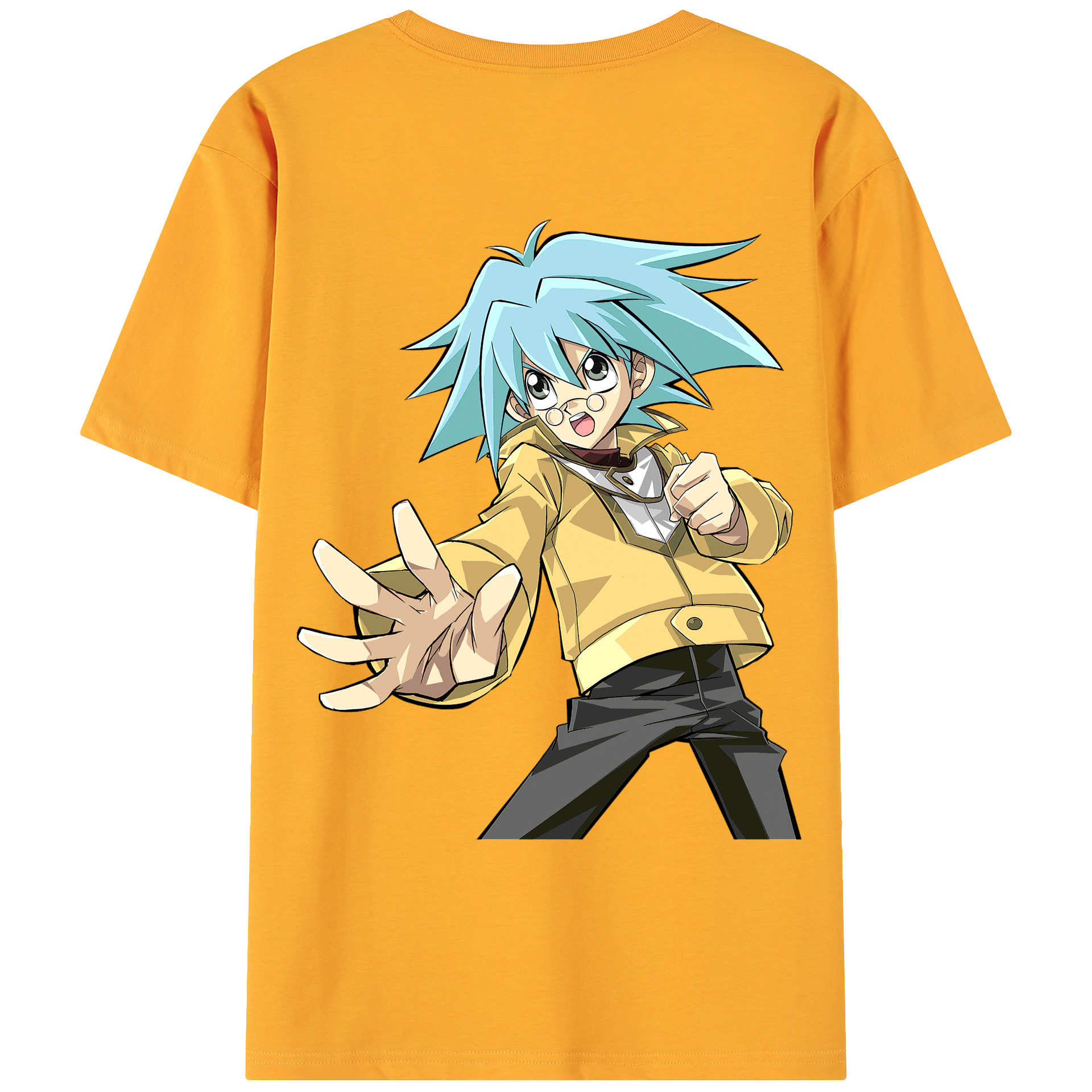 （画像用） 遊☆戯☆王 Yu-Gi-Oh! 綿100％ メンズ半袖Tシャツ（バックプリント） 通気性