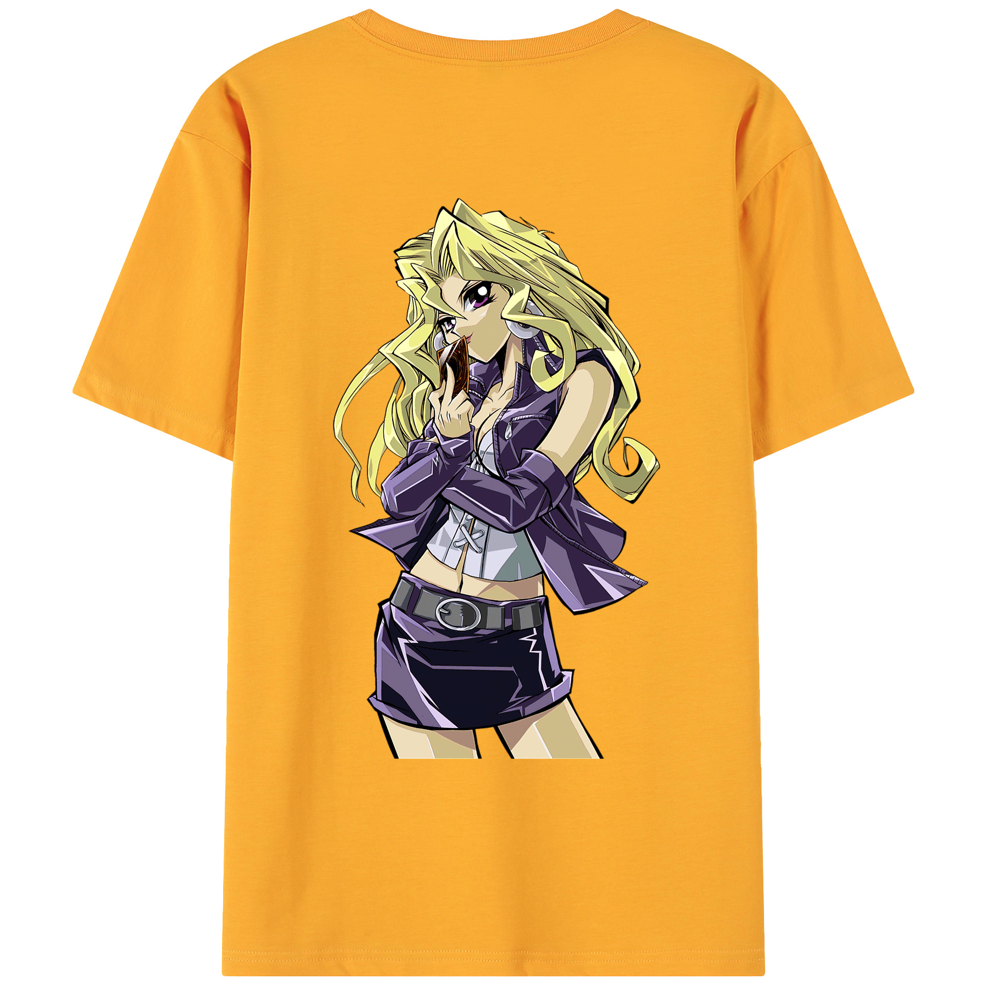 （画像用） 遊☆戯☆王 Yu-Gi-Oh! 綿100％ メンズ半袖Tシャツ（バックプリント） 通気性