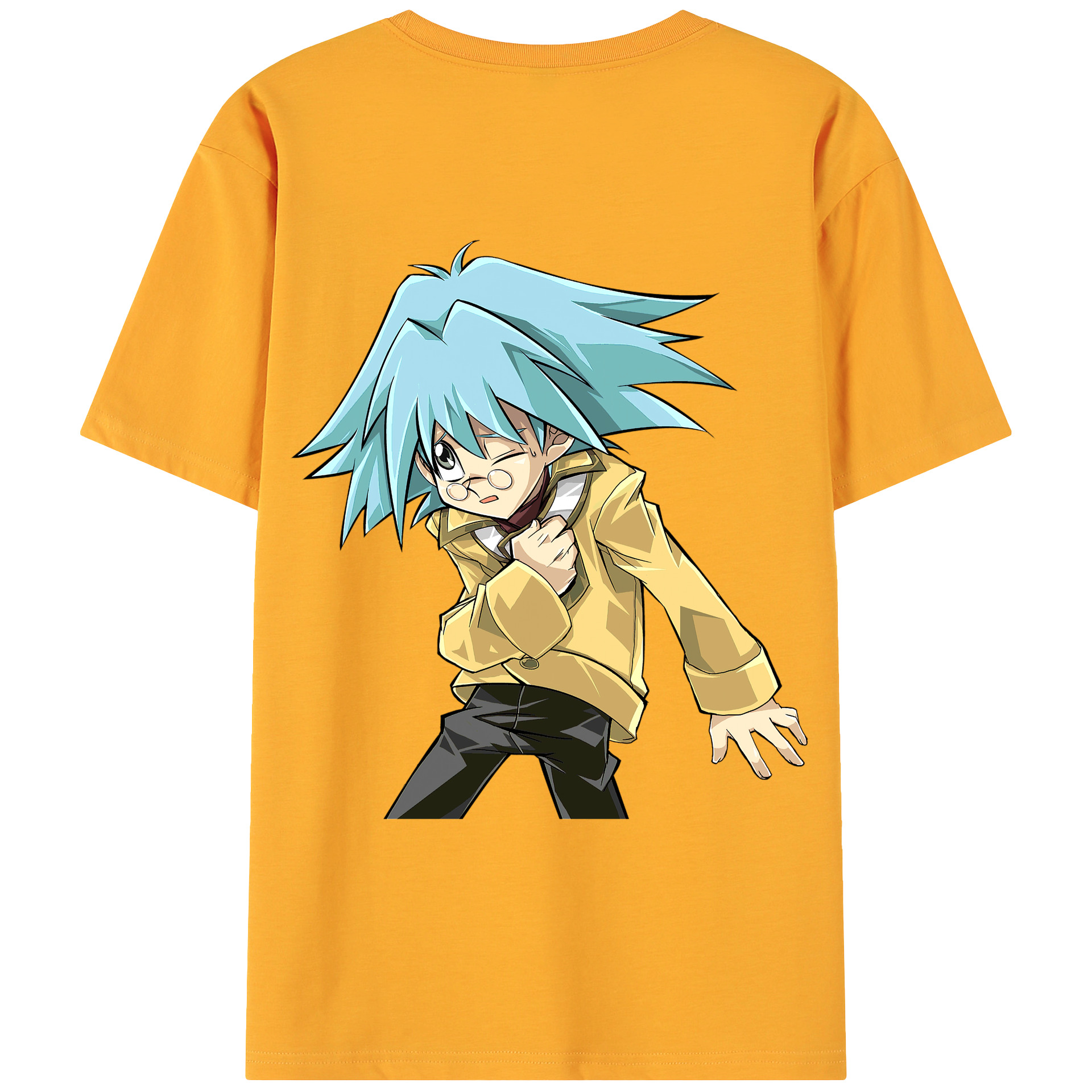 （画像用） 遊☆戯☆王 Yu-Gi-Oh! 綿100％ メンズ半袖Tシャツ（バックプリント） 通気性
