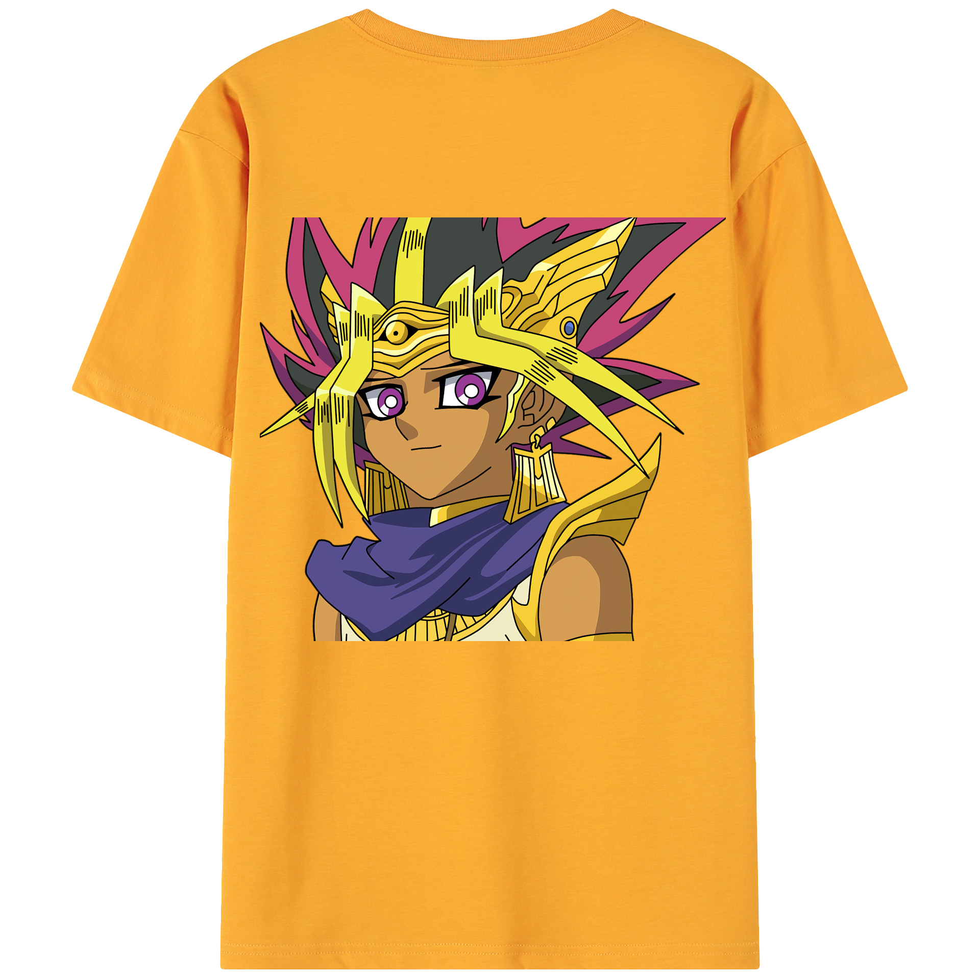 （画像用） 遊☆戯☆王 Yu-Gi-Oh! 綿100％ メンズ半袖Tシャツ（バックプリント） 通気性