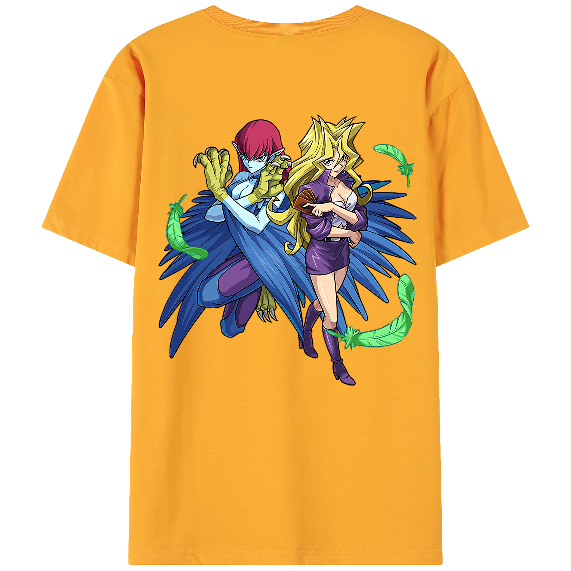 （画像用） 遊☆戯☆王 Yu-Gi-Oh! 綿100％ メンズ半袖Tシャツ（バックプリント） 通気性