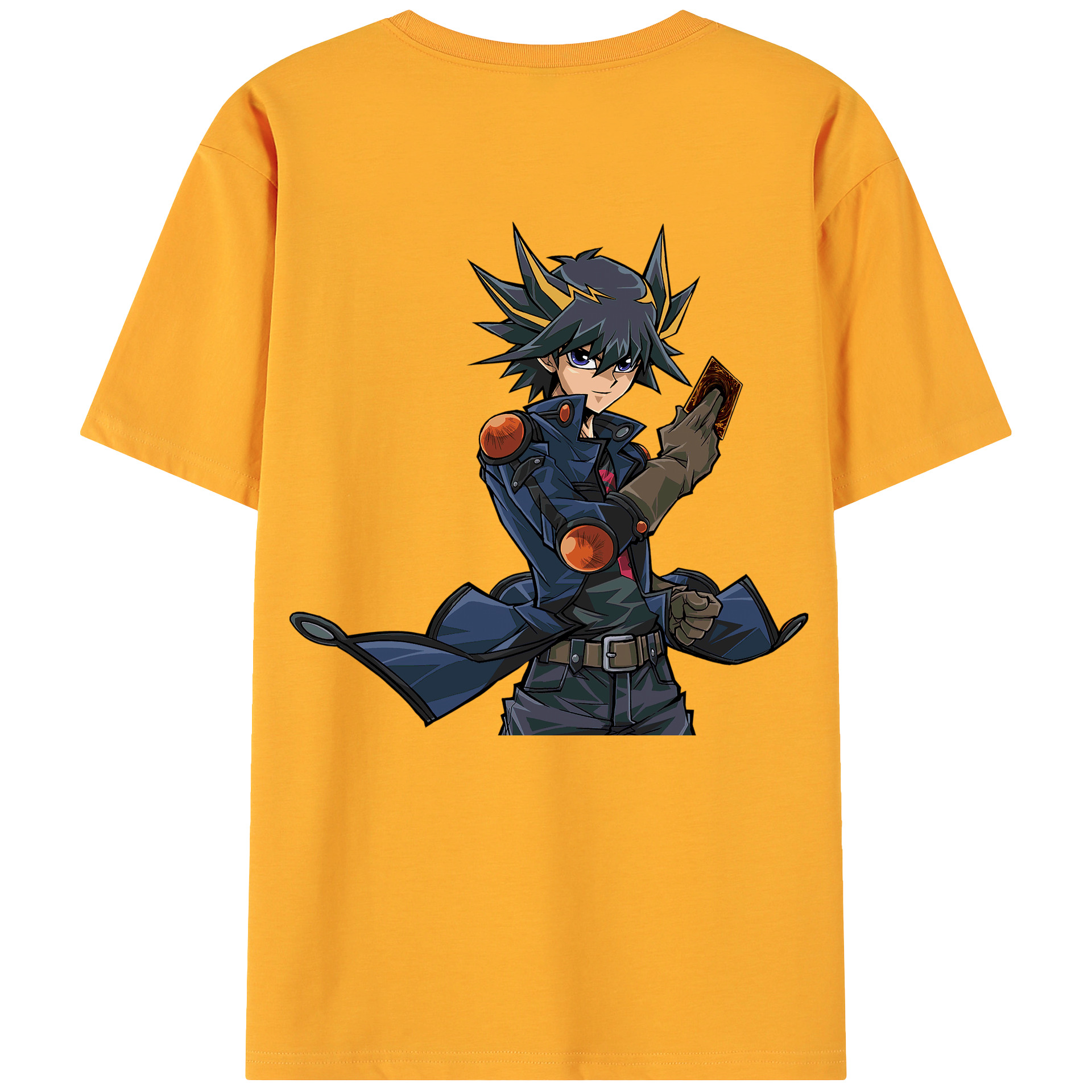 （画像用） 遊☆戯☆王 Yu-Gi-Oh! 綿100％ メンズ半袖Tシャツ（バックプリント） 通気性