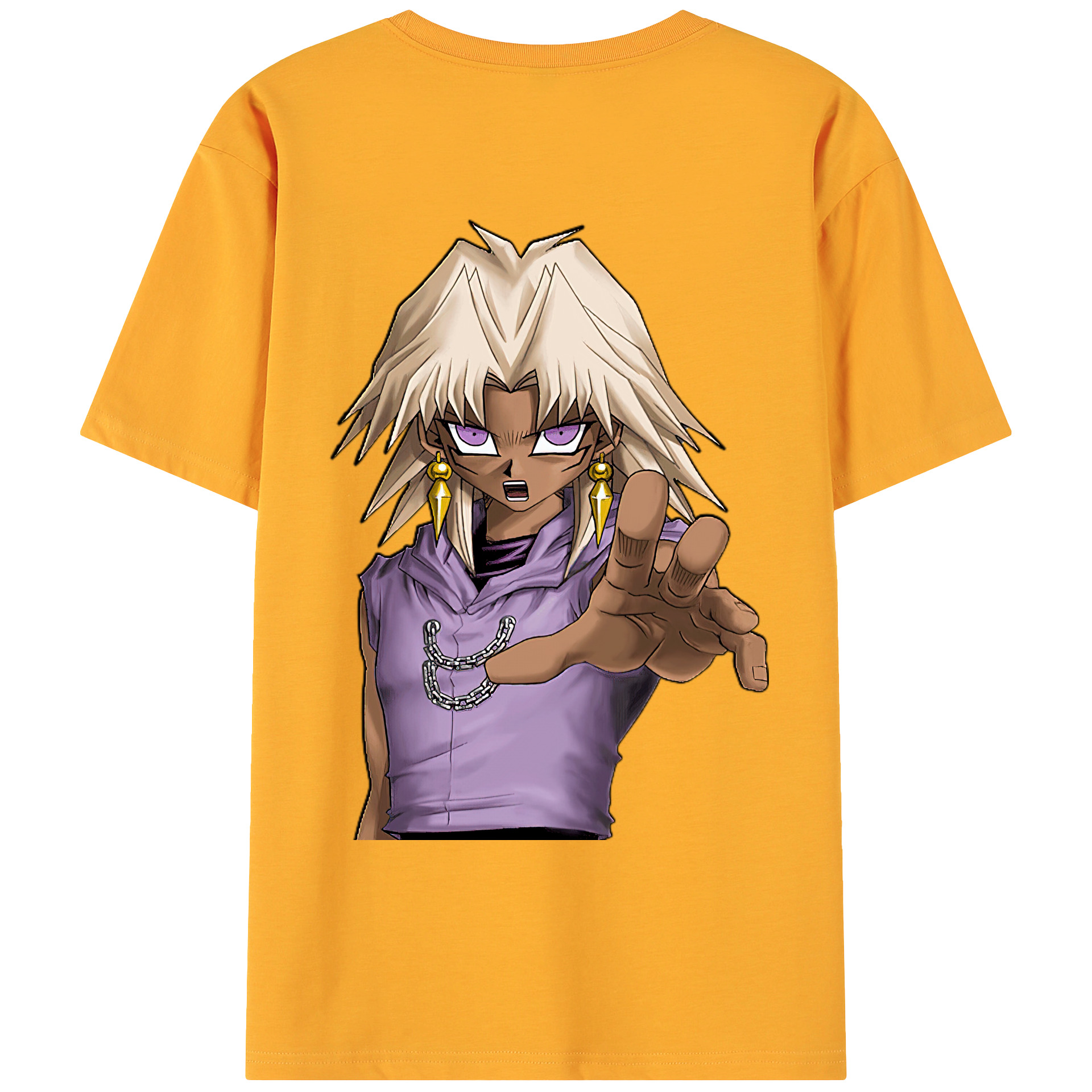 （画像用） 遊☆戯☆王 Yu-Gi-Oh! 綿100％ メンズ半袖Tシャツ（バックプリント） 通気性
