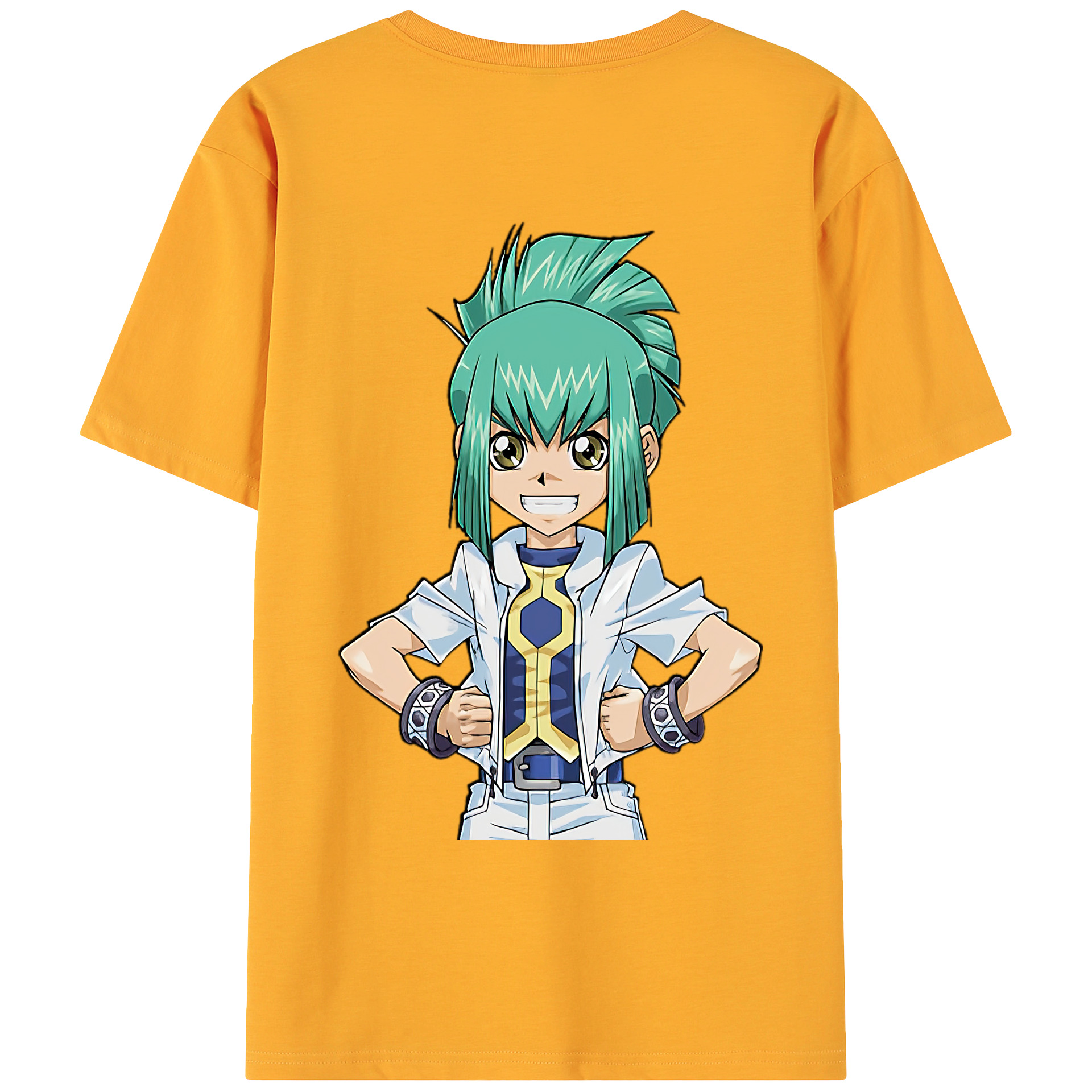 （画像用） 遊☆戯☆王 Yu-Gi-Oh! 綿100％ メンズ半袖Tシャツ（バックプリント） 通気性