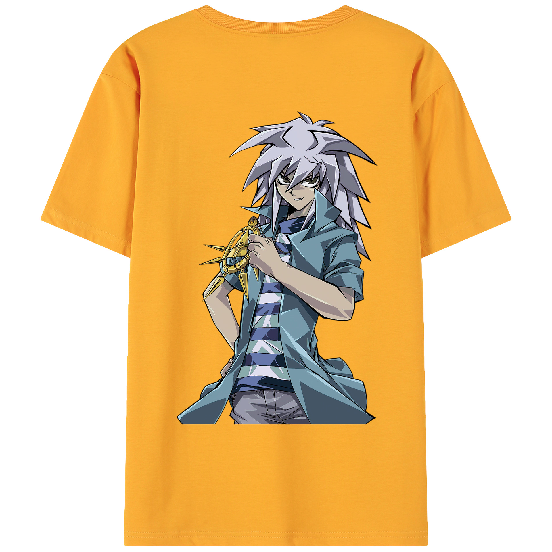 （画像用） 遊☆戯☆王 Yu-Gi-Oh! 綿100％ メンズ半袖Tシャツ（バックプリント） 通気性