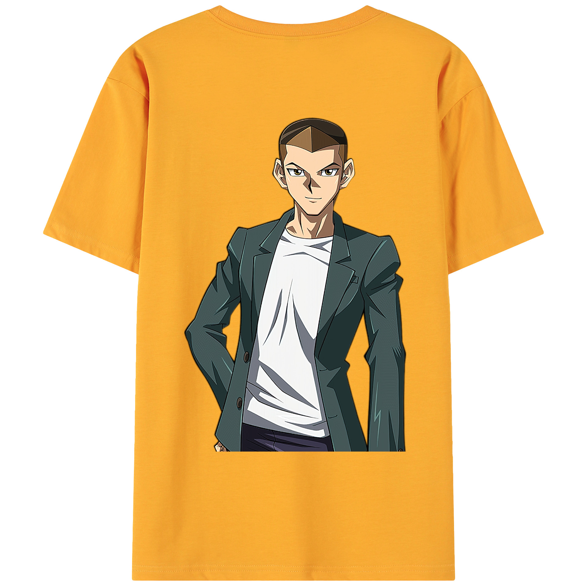 （画像用） 遊☆戯☆王 Yu-Gi-Oh! 綿100％ メンズ半袖Tシャツ（バックプリント） 通気性
