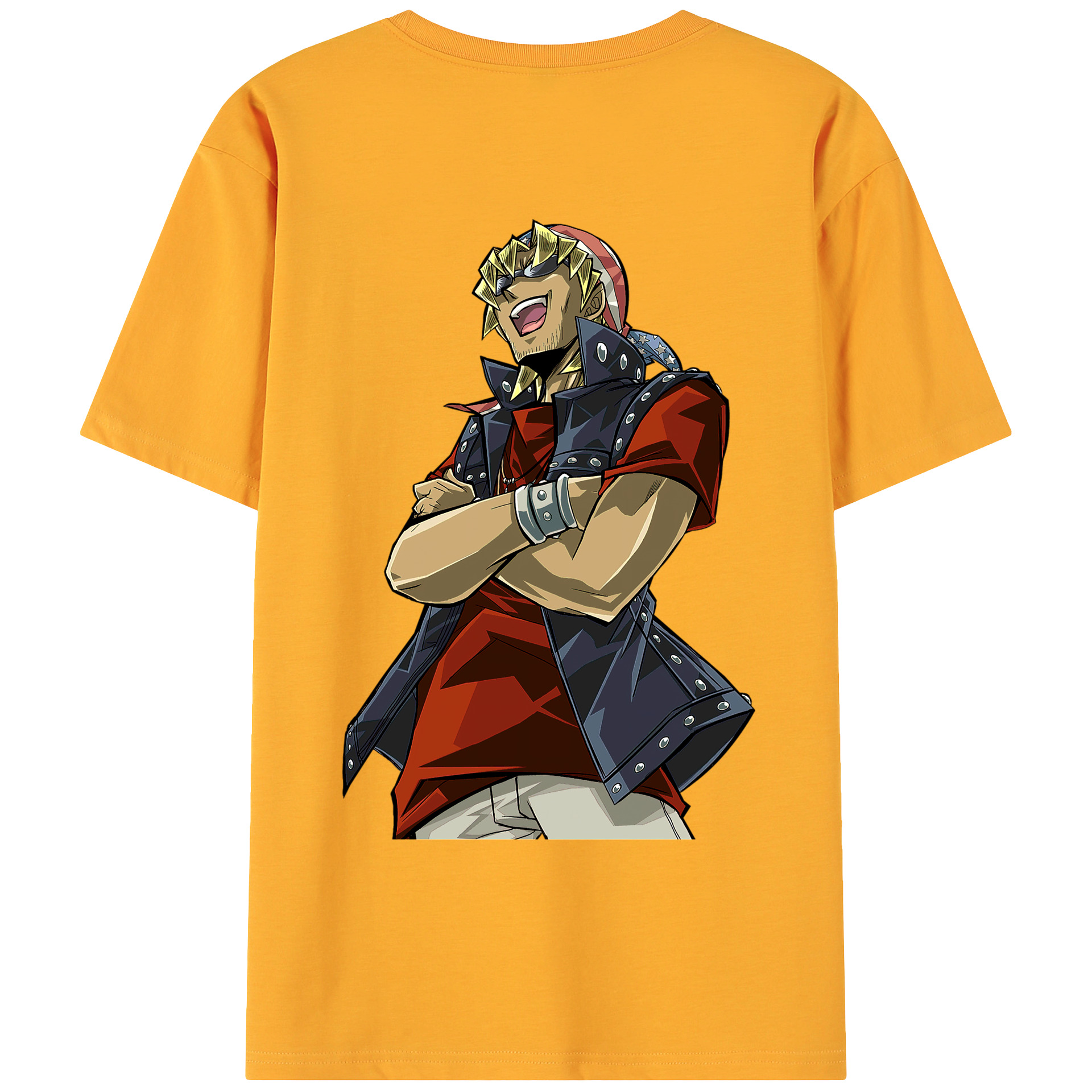 （画像用） 遊☆戯☆王 Yu-Gi-Oh! 綿100％ メンズ半袖Tシャツ（バックプリント） 通気性
