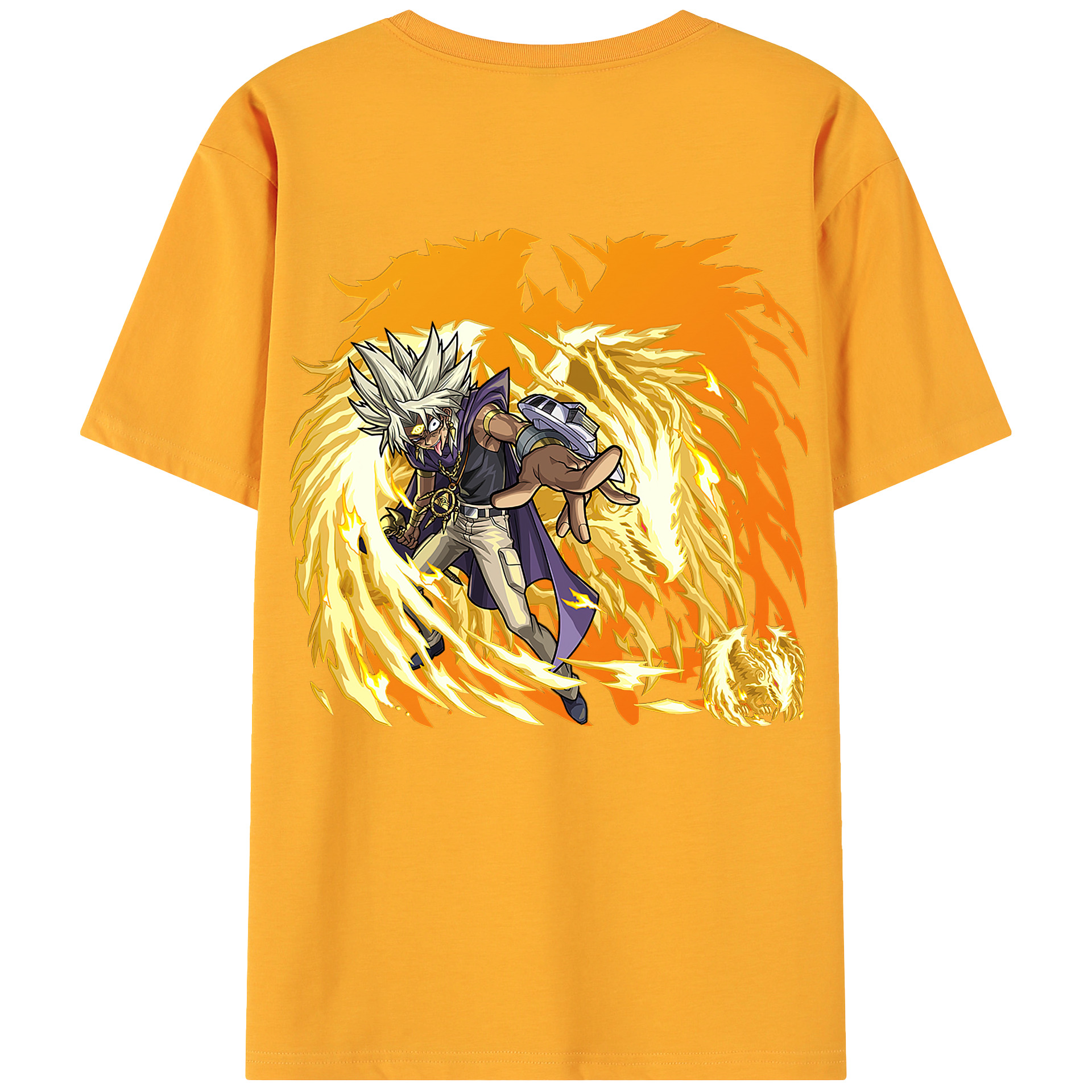 （画像用） 遊☆戯☆王 Yu-Gi-Oh! 綿100％ メンズ半袖Tシャツ（バックプリント） 通気性