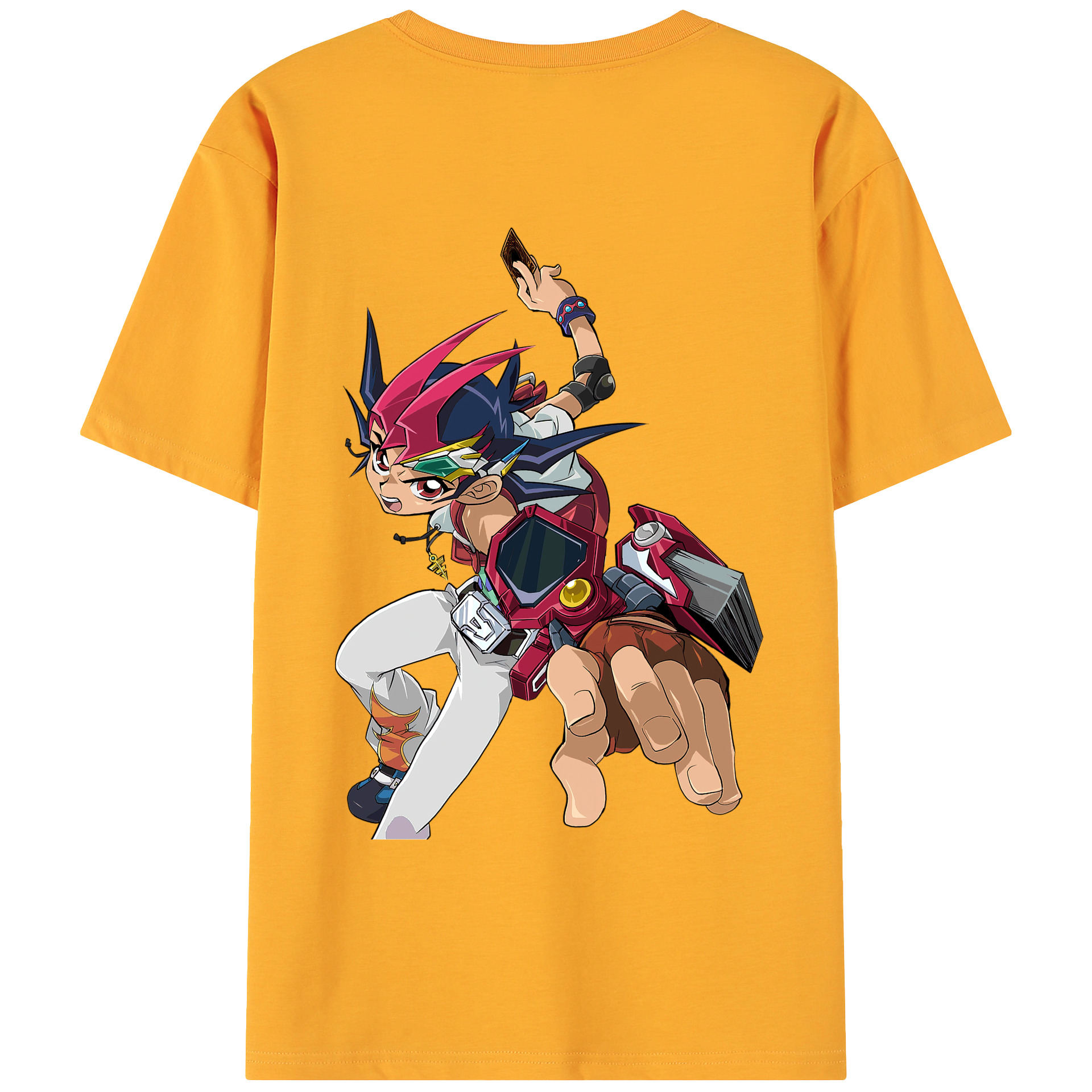 （画像用） 遊☆戯☆王 Yu-Gi-Oh! 綿100％ メンズ半袖Tシャツ（バックプリント） 通気性