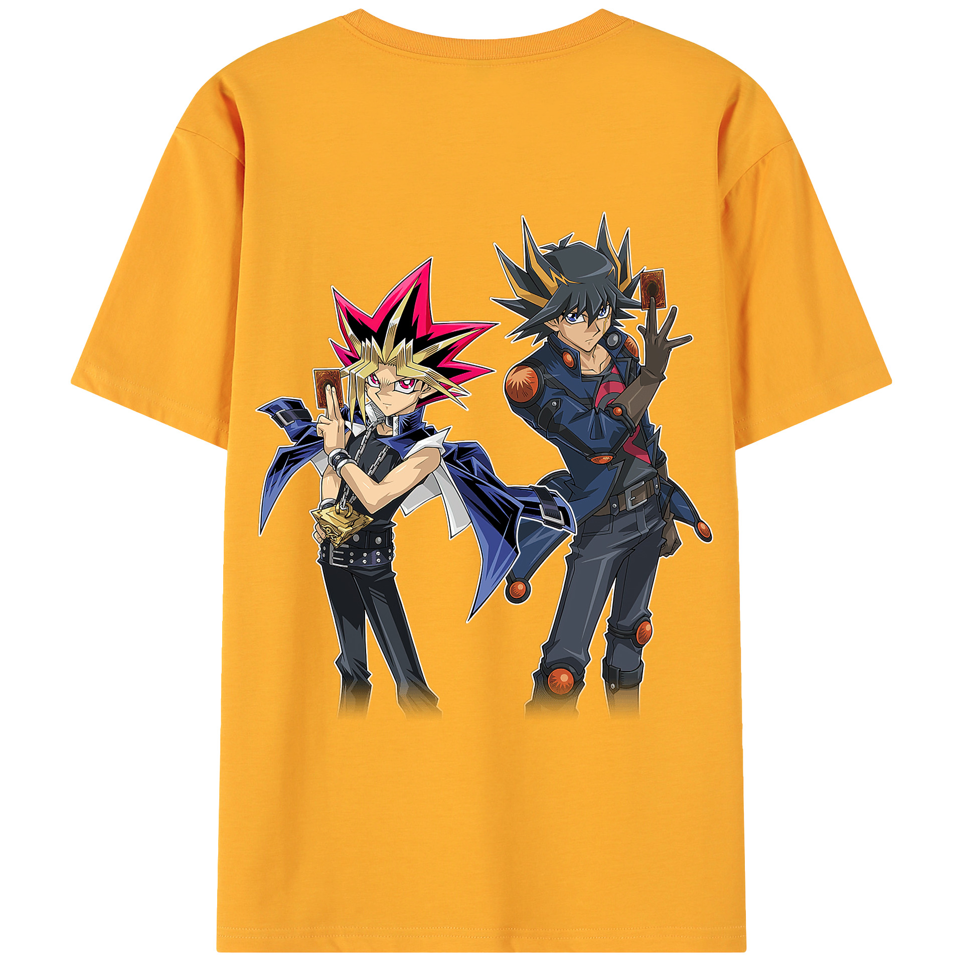 （画像用） 遊☆戯☆王 Yu-Gi-Oh! 綿100％ メンズ半袖Tシャツ（バックプリント） 通気性