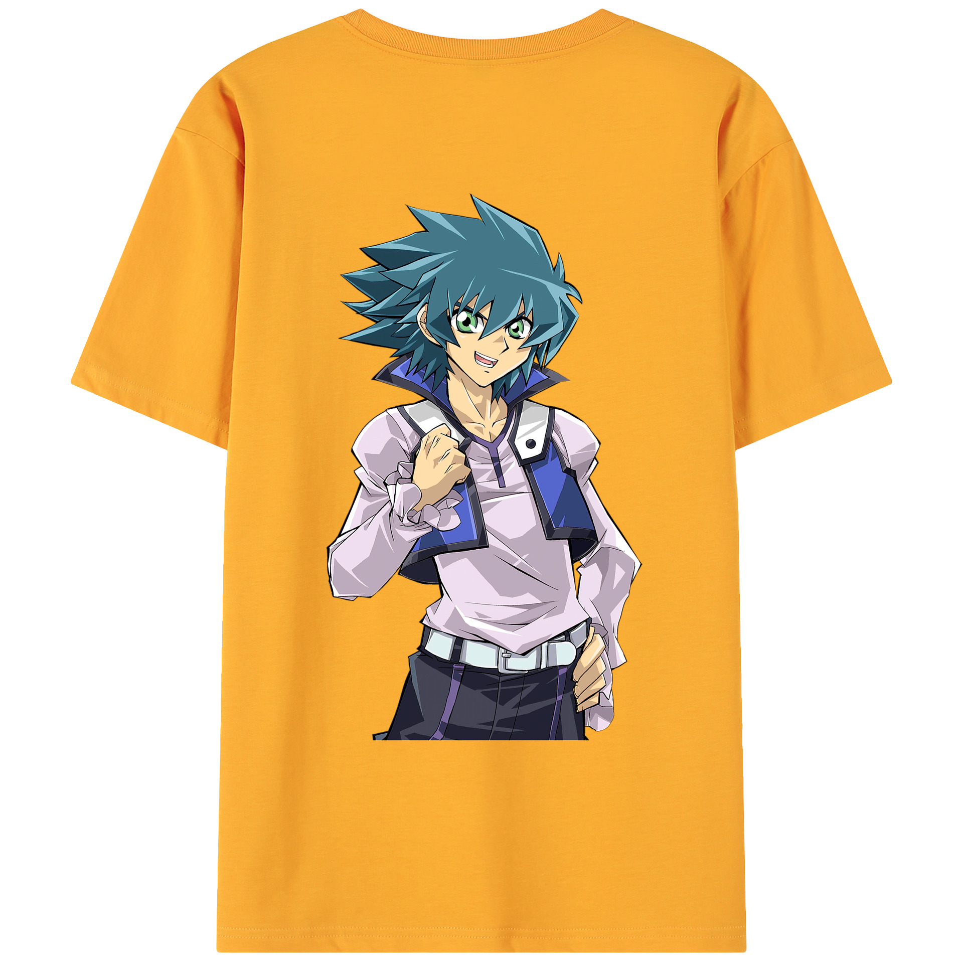 （画像用） 遊☆戯☆王 Yu-Gi-Oh! 綿100％ メンズ半袖Tシャツ（バックプリント） 通気性