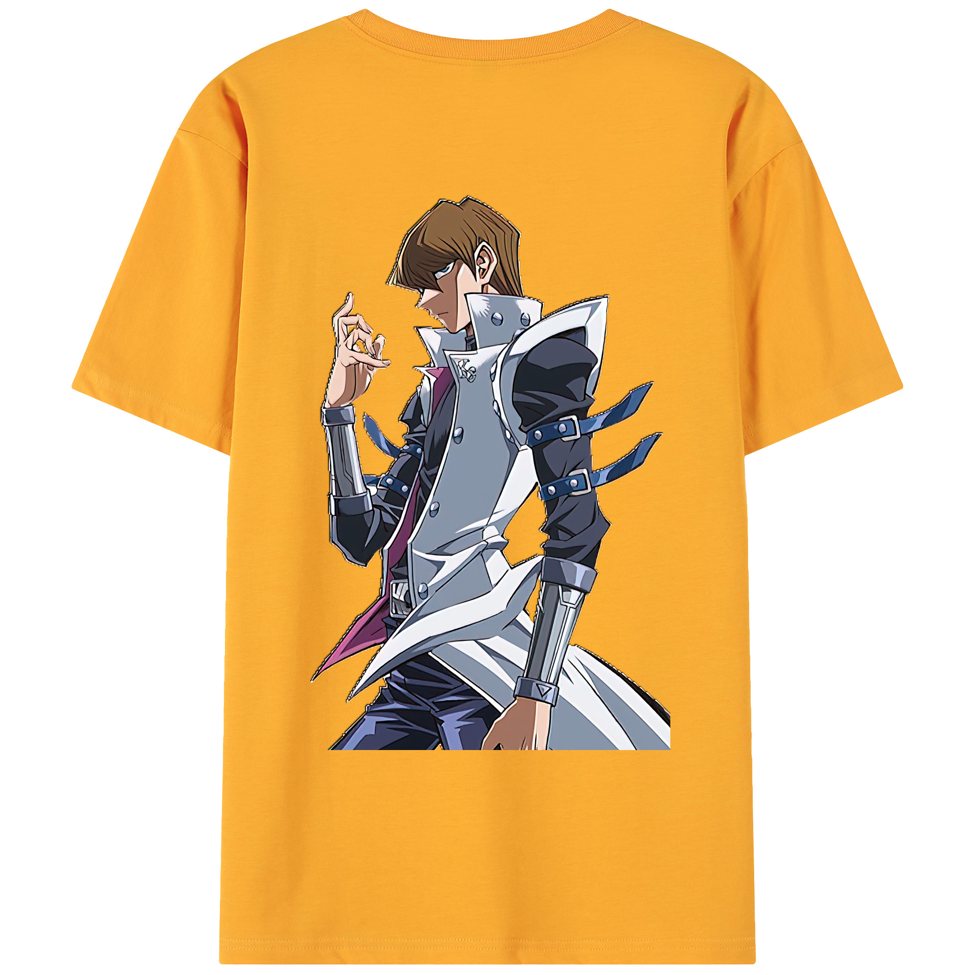 （画像用） 遊☆戯☆王 Yu-Gi-Oh! 綿100％ メンズ半袖Tシャツ（バックプリント） 通気性