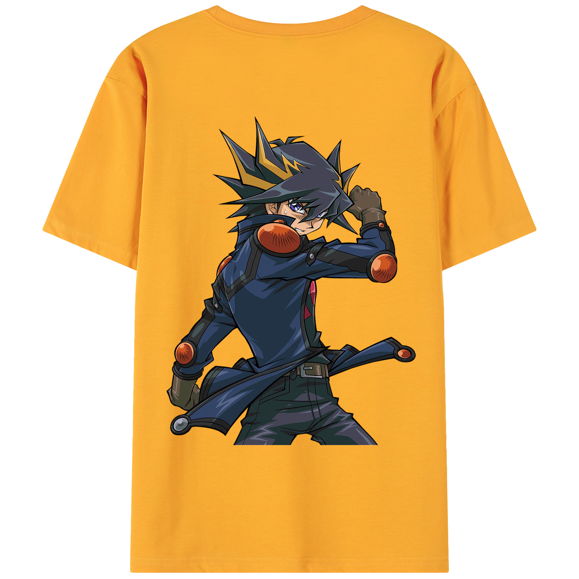 （画像用） 遊☆戯☆王 Yu-Gi-Oh! 綿100％ メンズ半袖Tシャツ（バックプリント） 通気性
