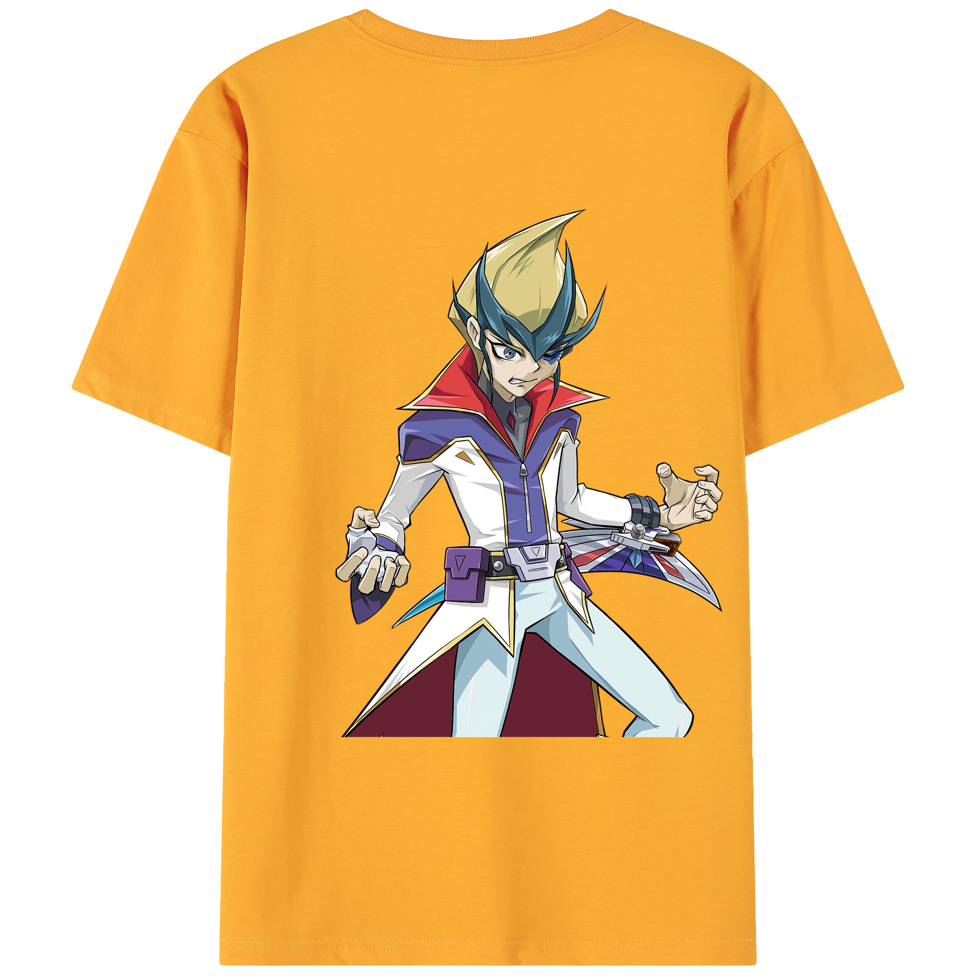 （画像用） 遊☆戯☆王 Yu-Gi-Oh! 綿100％ メンズ半袖Tシャツ（バックプリント） 通気性